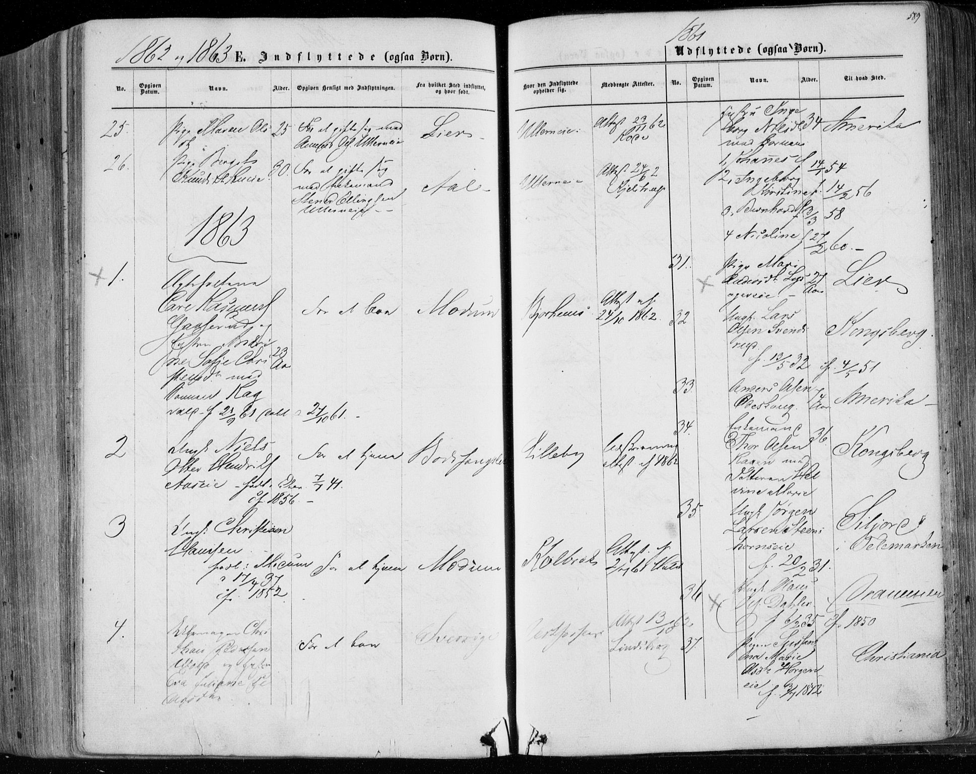 Eiker kirkebøker, SAKO/A-4/F/Fa/L0016: Parish register (official) no. I 16, 1860-1868, p. 589