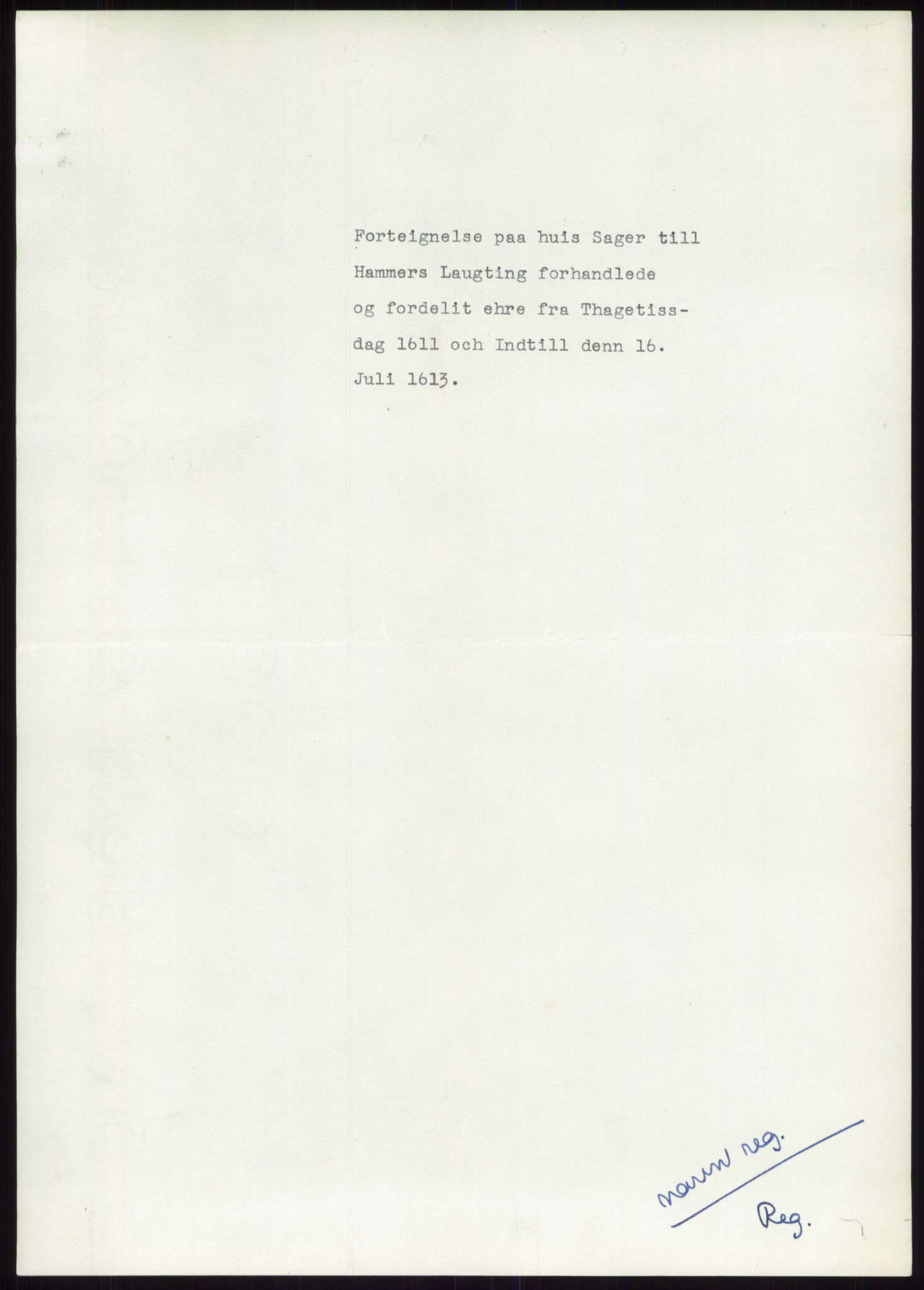 Samlinger til kildeutgivelse, Diplomavskriftsamlingen, AV/RA-EA-4053/H/Ha, p. 2420