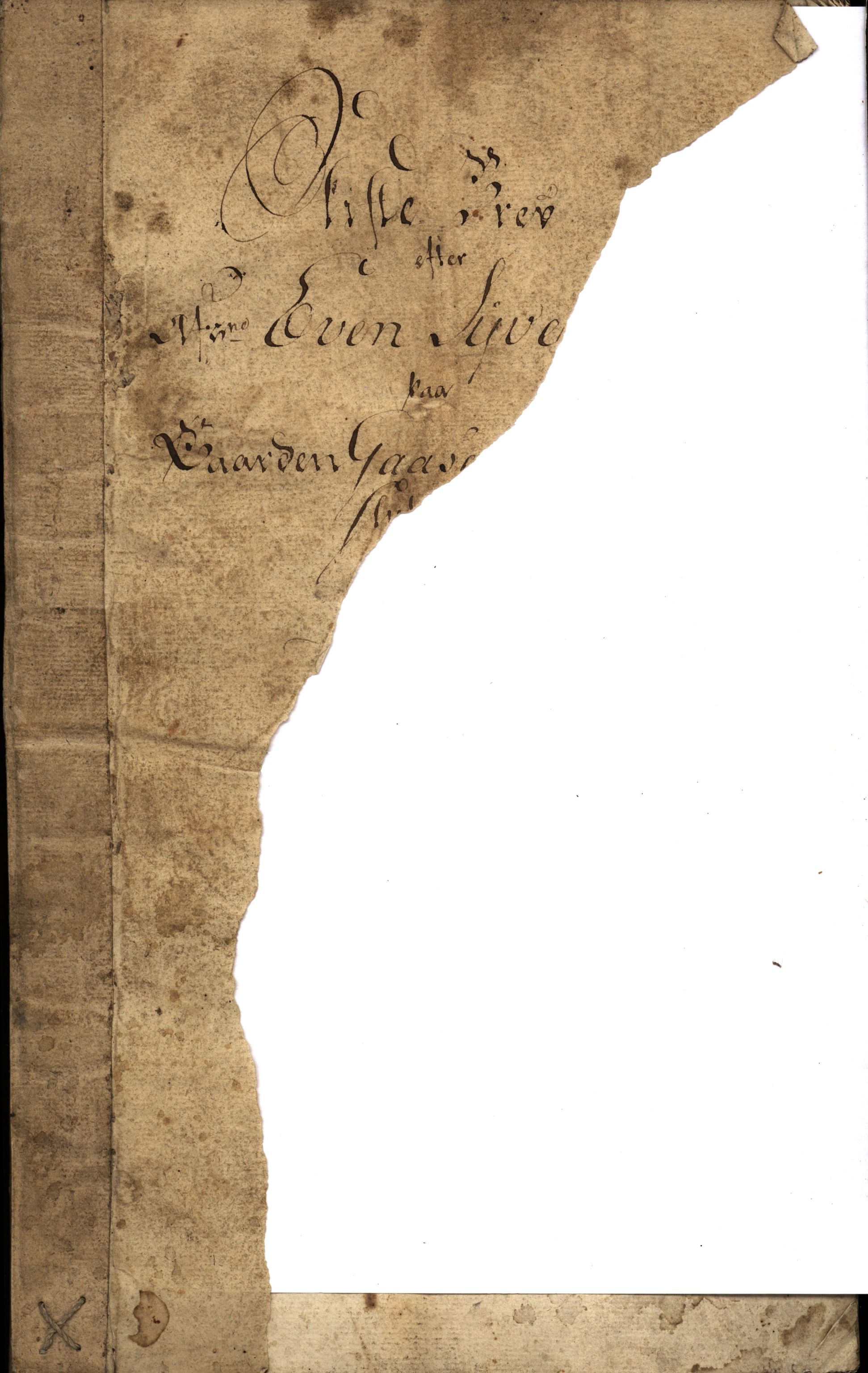 Pa 14 - Skiftesamling, Sande, VEMU/A-1016/F/L0001/0004: -- / Skifte etter Even Syversen, 1814