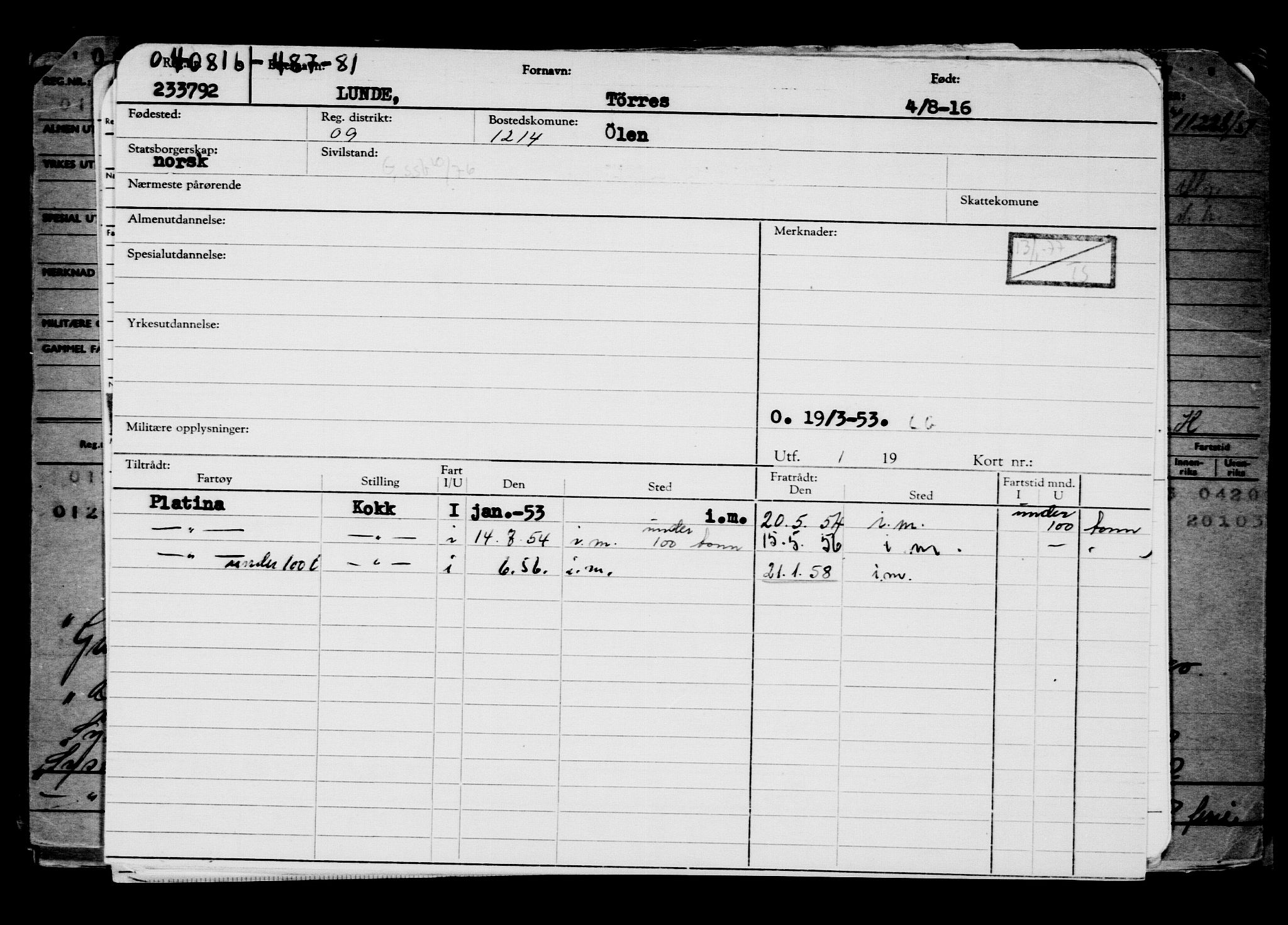 Direktoratet for sjømenn, AV/RA-S-3545/G/Gb/L0141: Hovedkort, 1916, p. 395