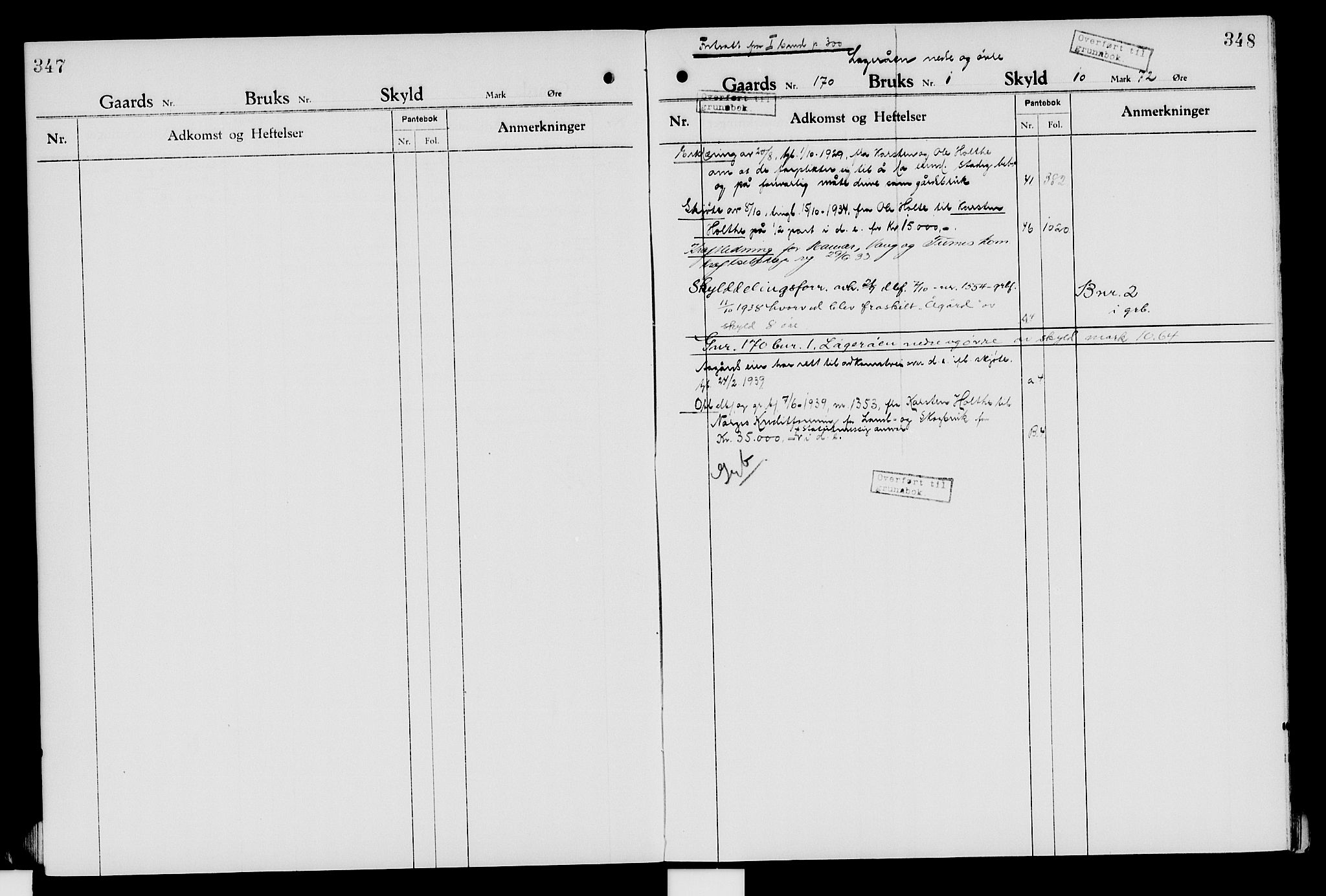 Nord-Hedmark sorenskriveri, SAH/TING-012/H/Ha/Had/Hade/L0007: Mortgage register no. 4.7, 1924-1940, p. 347-348