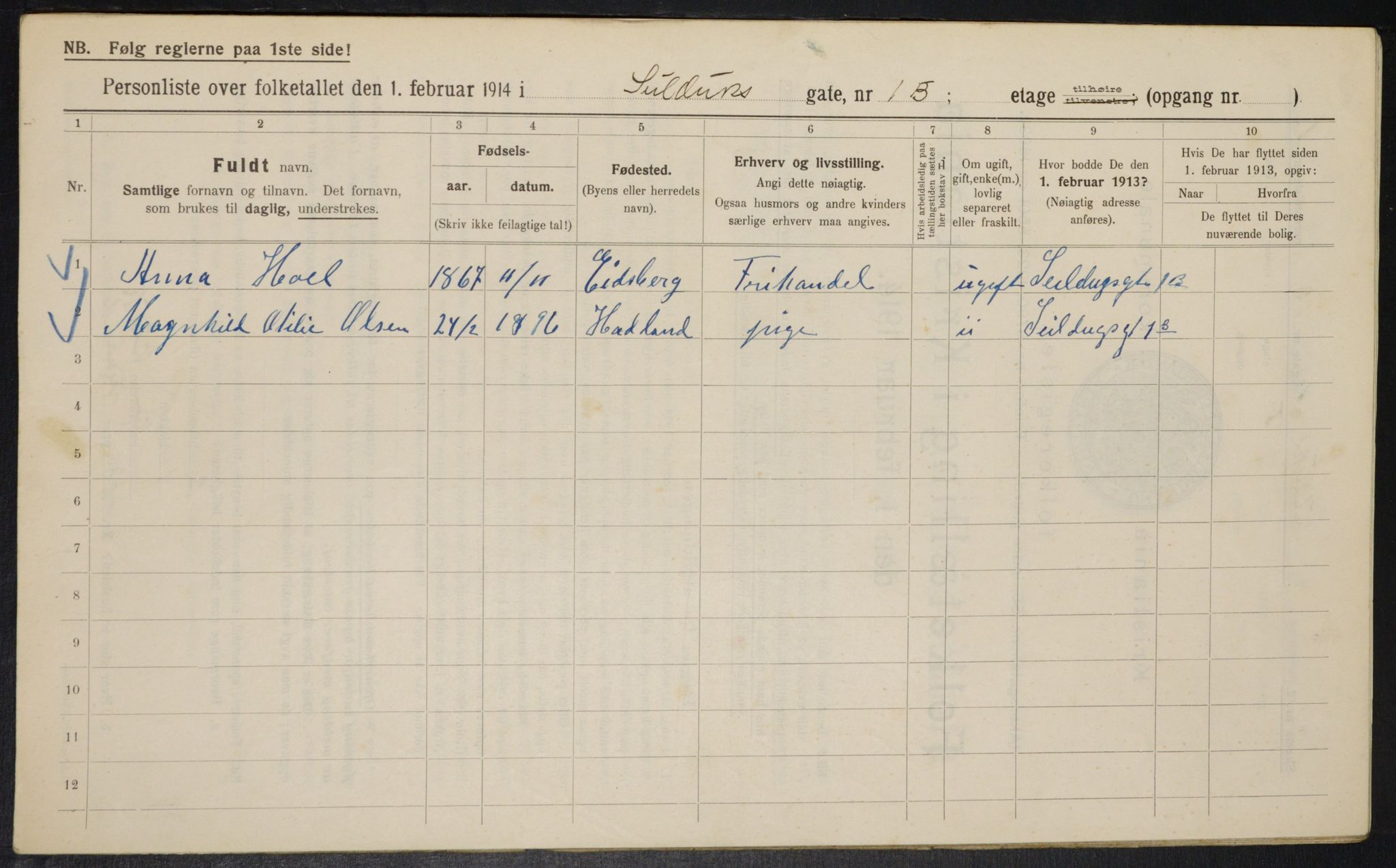 OBA, Municipal Census 1914 for Kristiania, 1914, p. 93630