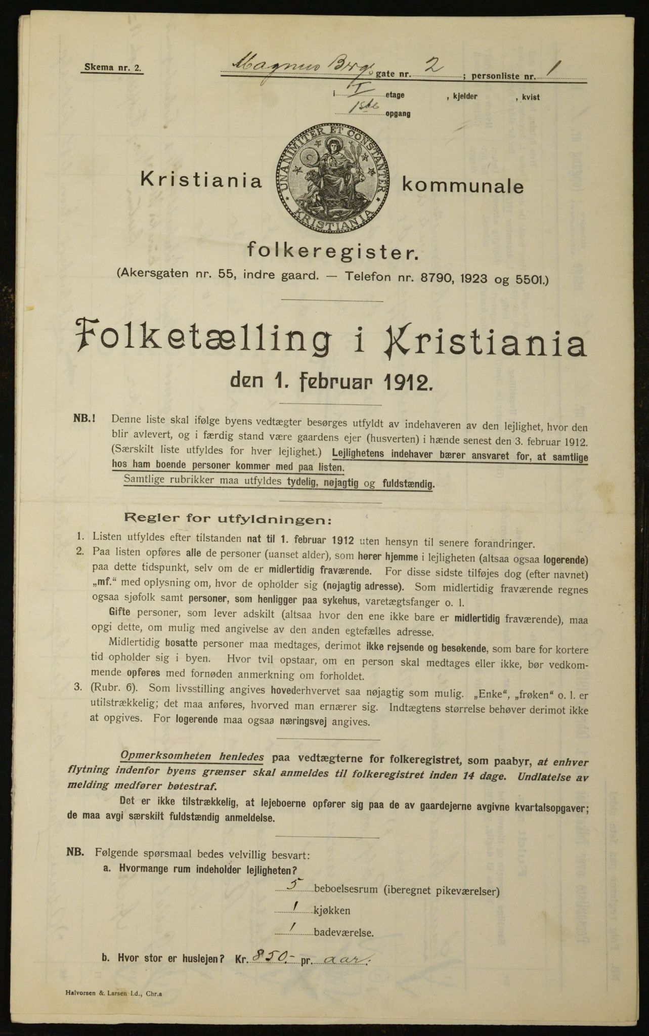 OBA, Municipal Census 1912 for Kristiania, 1912, p. 59453