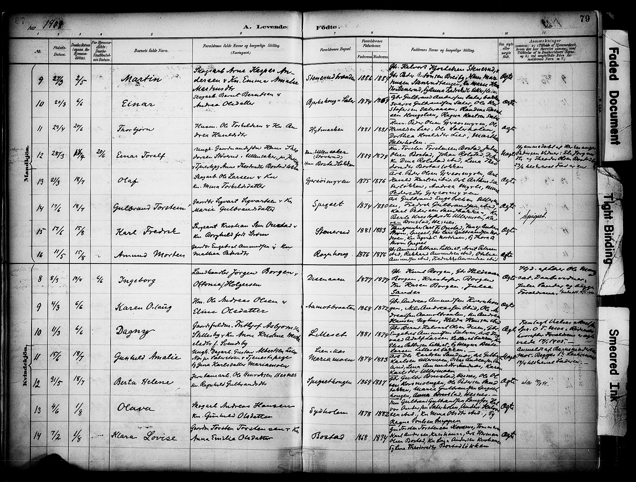 Sør-Odal prestekontor, SAH/PREST-030/H/Ha/Haa/L0008: Parish register (official) no. 8, 1886-1922, p. 79