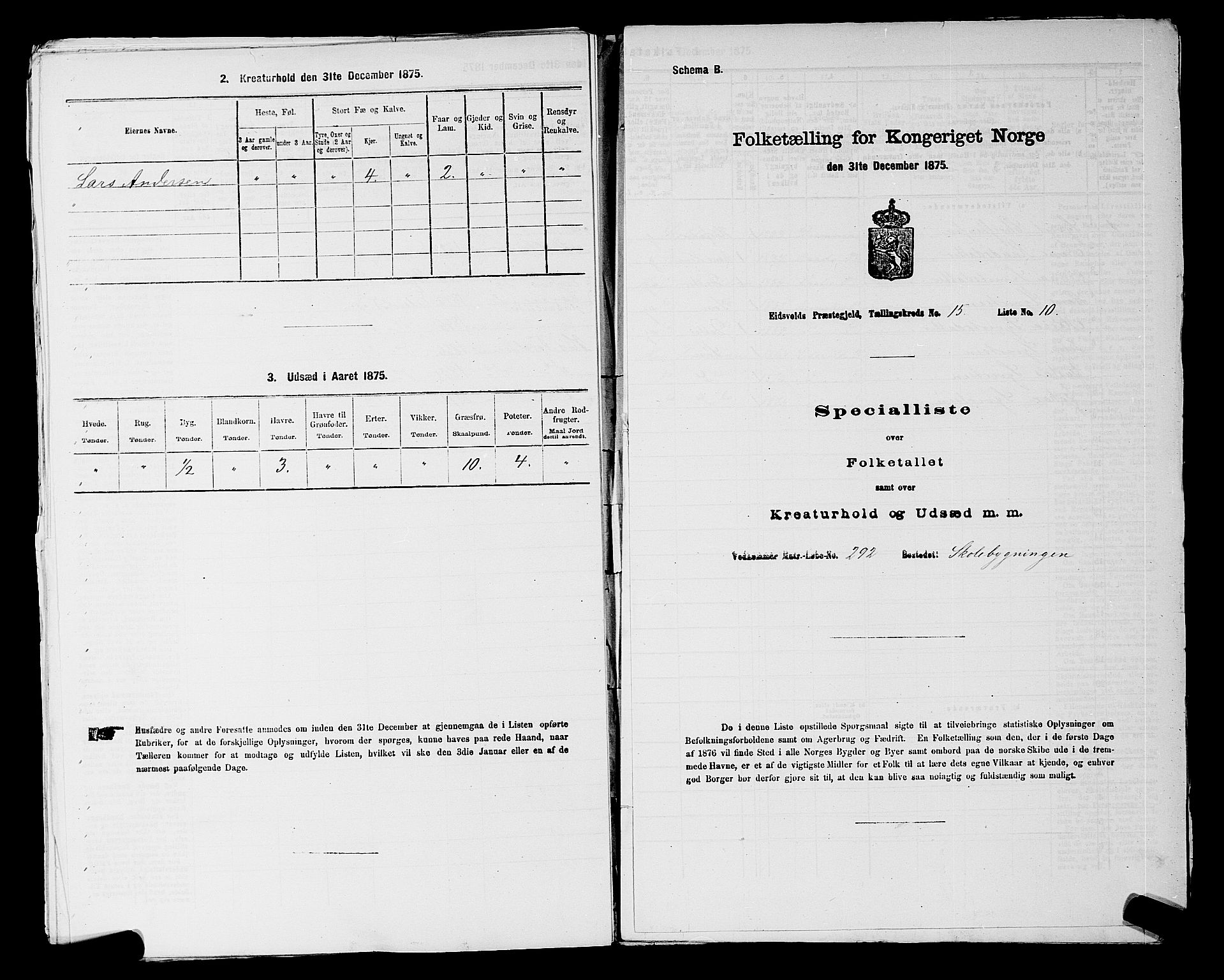 RA, 1875 census for 0237P Eidsvoll, 1875, p. 2477