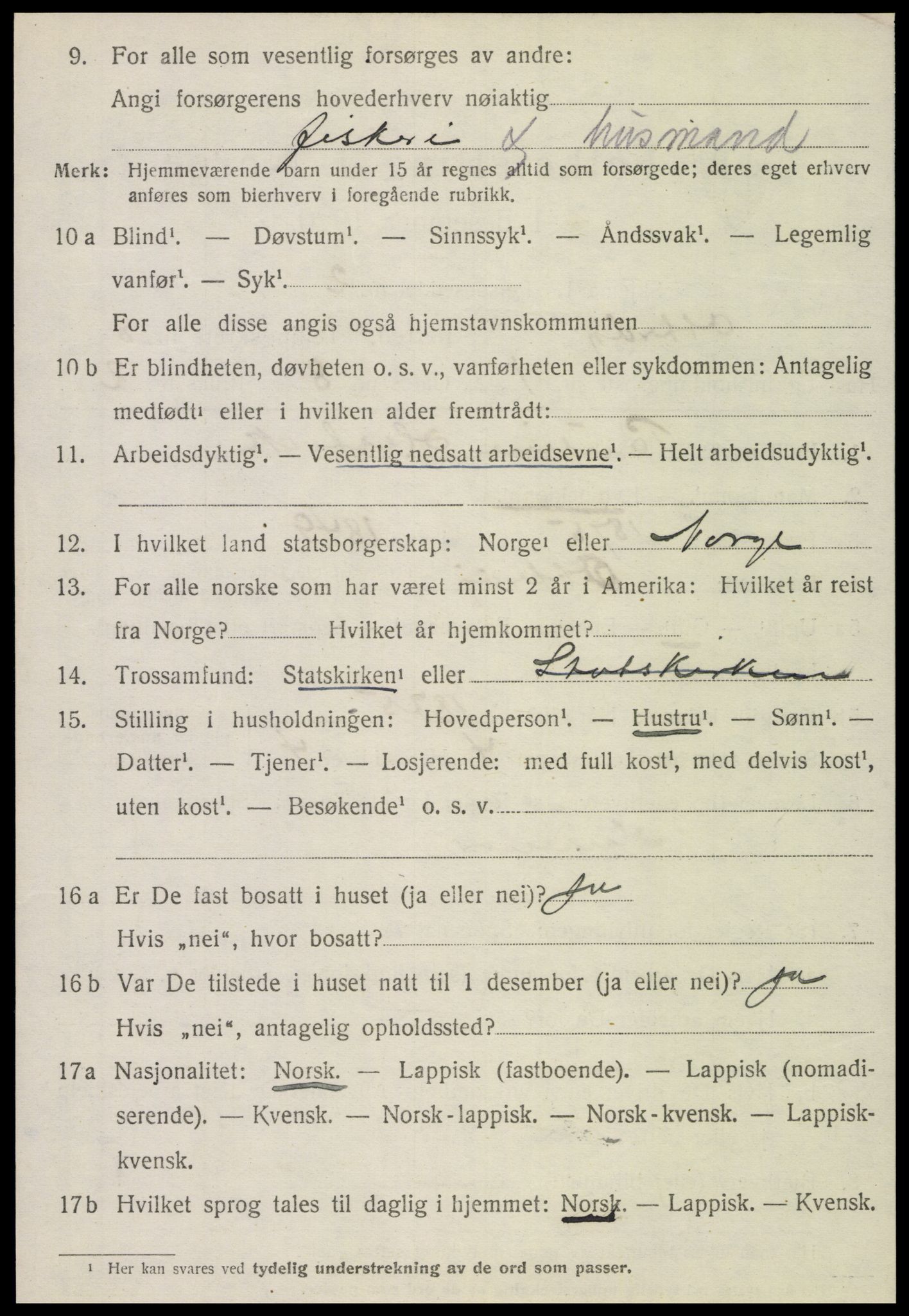 SAT, 1920 census for Otterøy, 1920, p. 2930