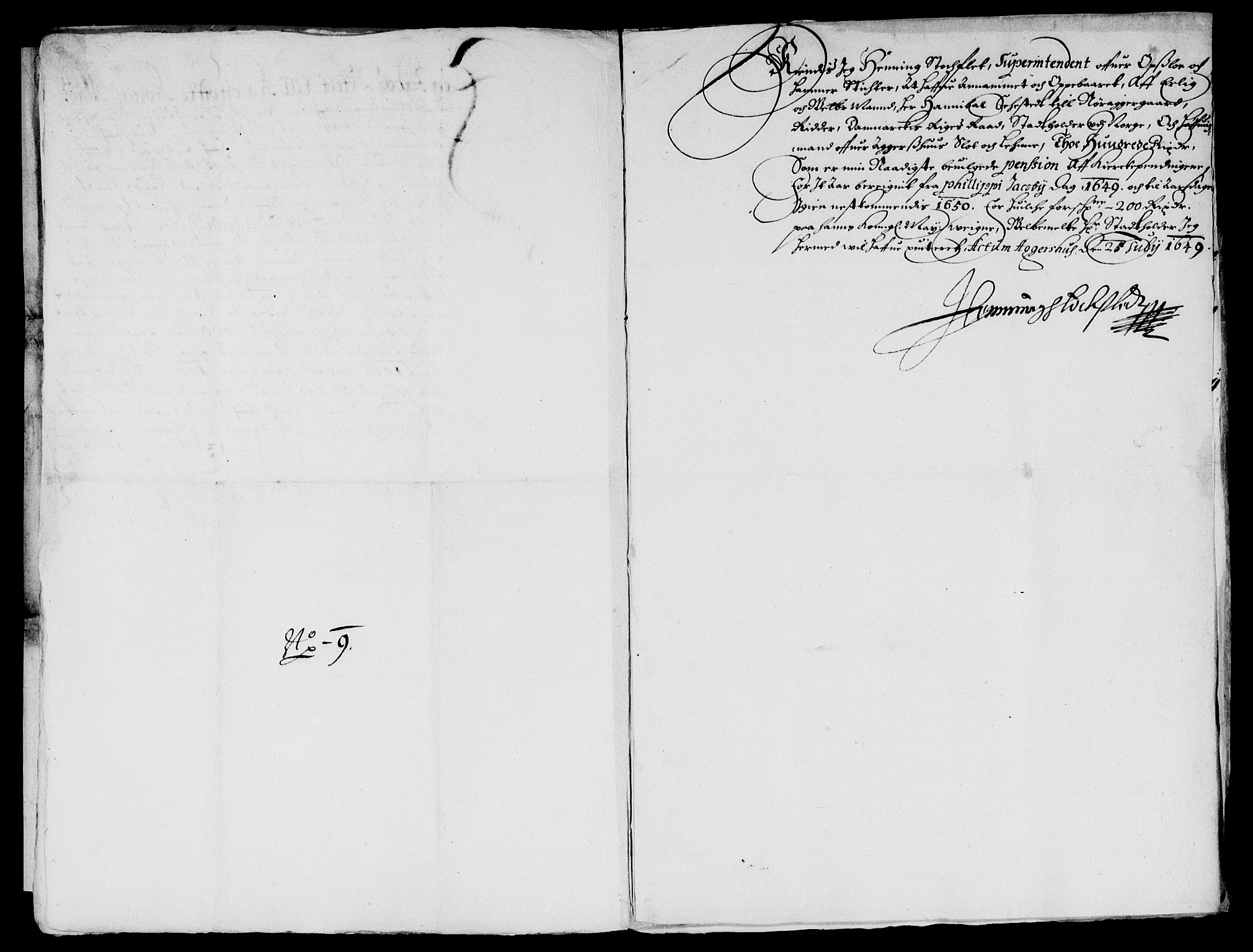 Rentekammeret inntil 1814, Reviderte regnskaper, Lensregnskaper, AV/RA-EA-5023/R/Rb/Rba/L0200: Akershus len, 1643-1651