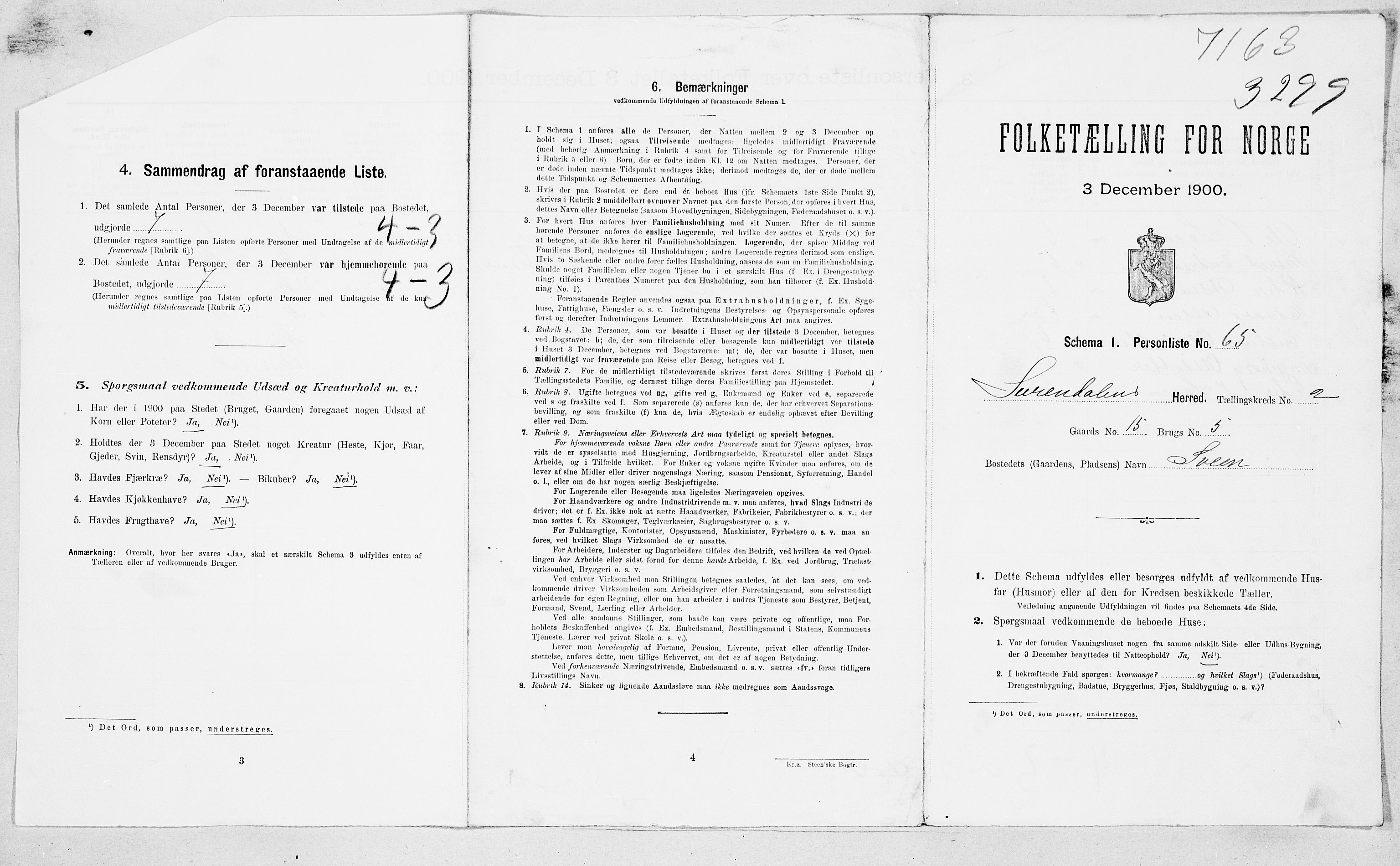 SAT, 1900 census for Surnadal, 1900, p. 40