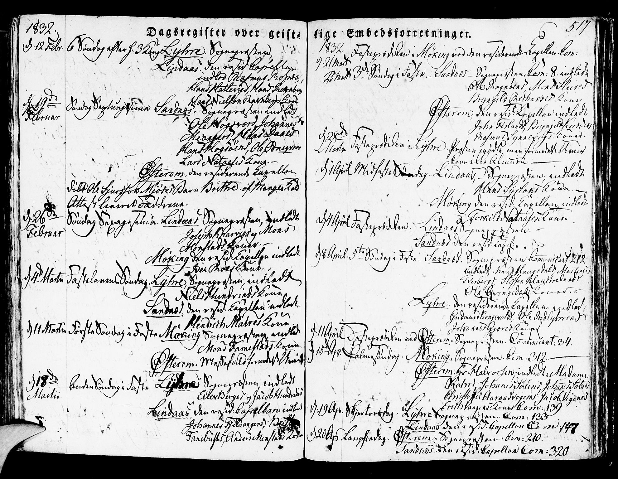 Lindås Sokneprestembete, SAB/A-76701/H/Haa: Parish register (official) no. A 8, 1823-1836, p. 517