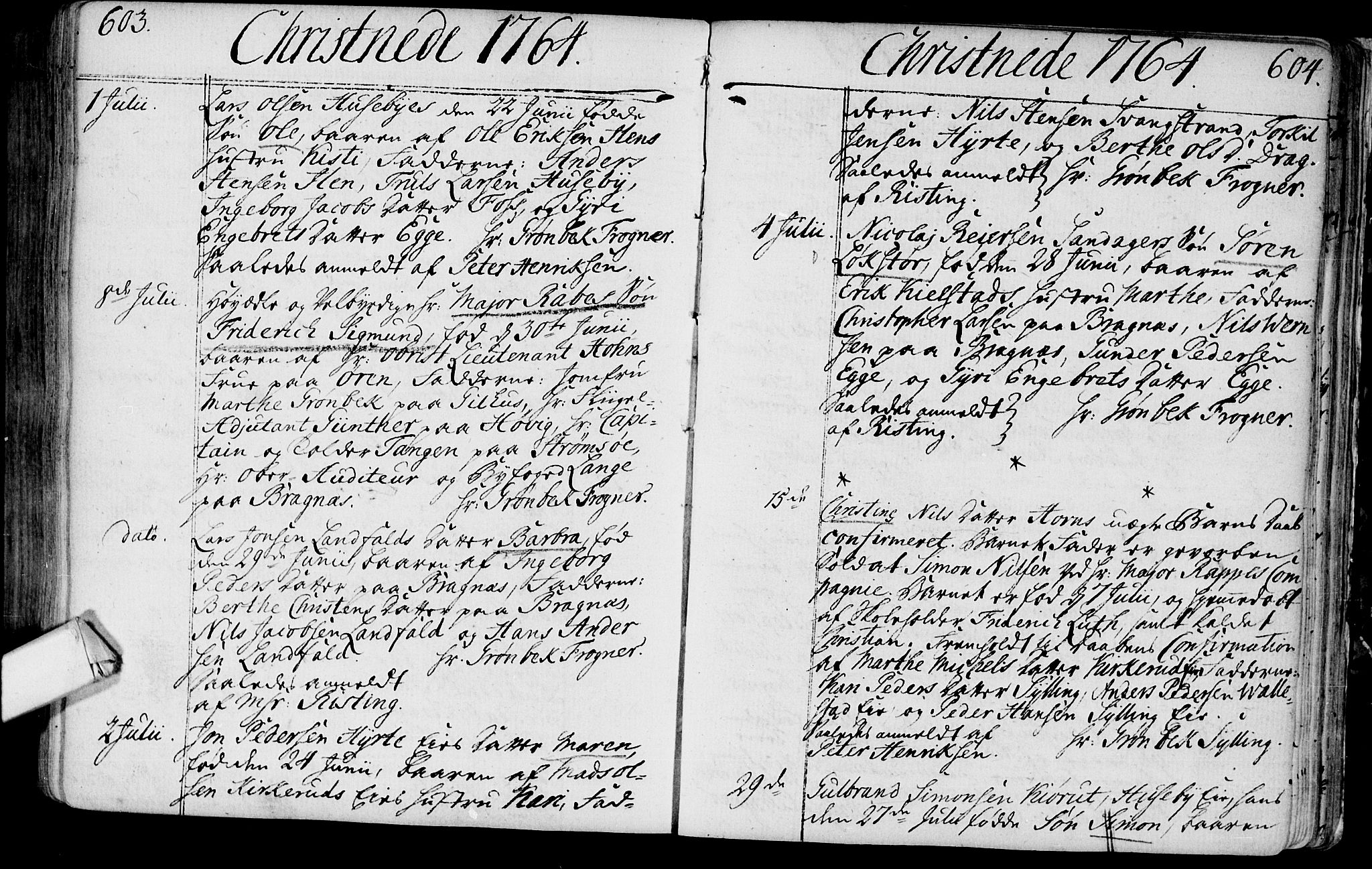 Lier kirkebøker, AV/SAKO-A-230/F/Fa/L0004: Parish register (official) no. I 4, 1749-1764, p. 603-604