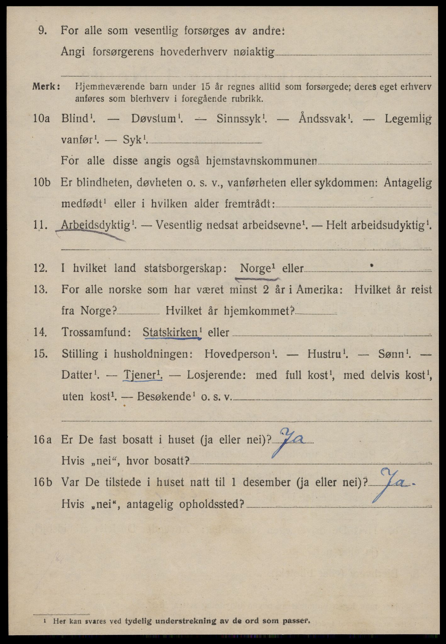 SAT, 1920 census for Kristiansund, 1920, p. 32714
