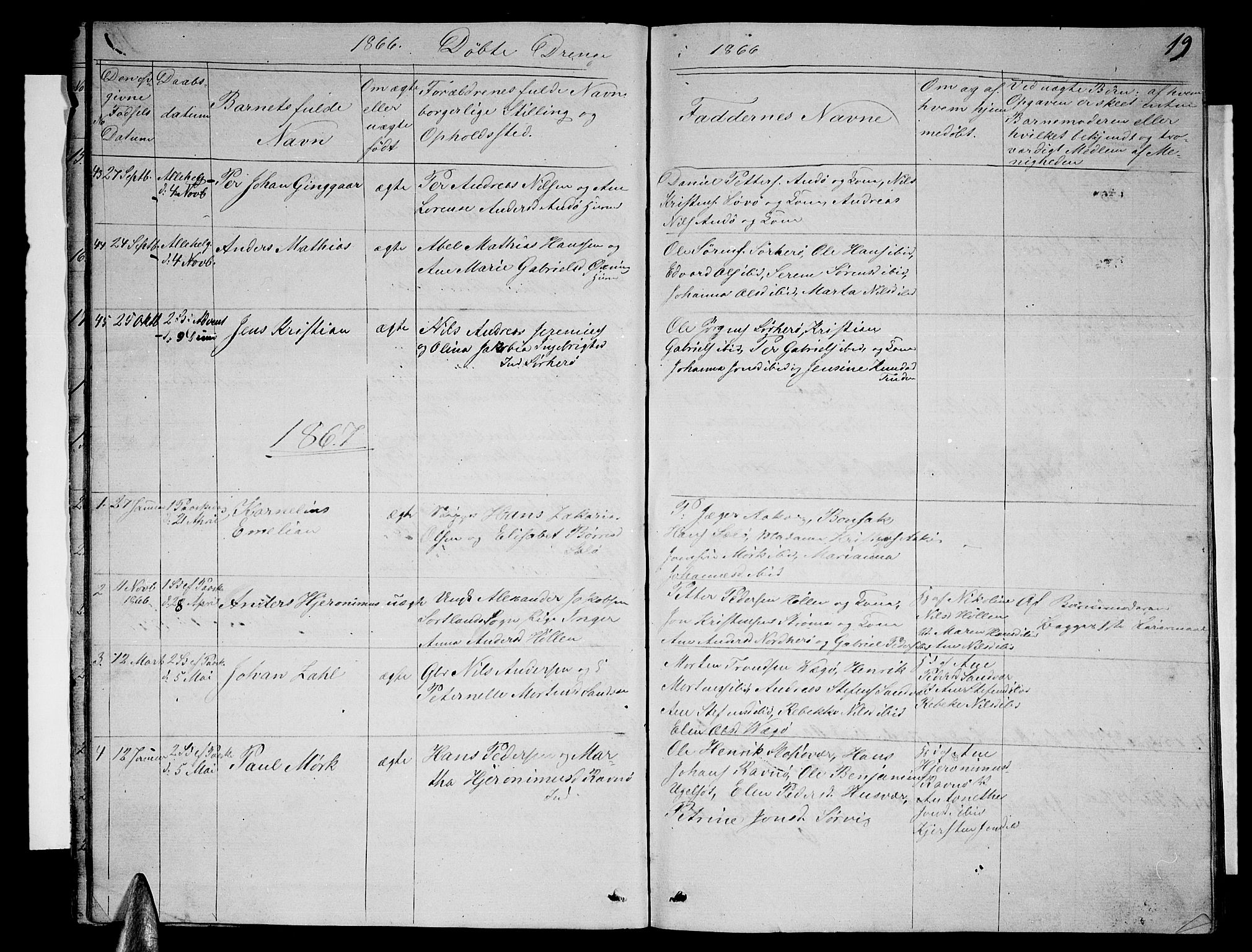 Ministerialprotokoller, klokkerbøker og fødselsregistre - Nordland, AV/SAT-A-1459/834/L0512: Parish register (copy) no. 834C03, 1862-1877, p. 19