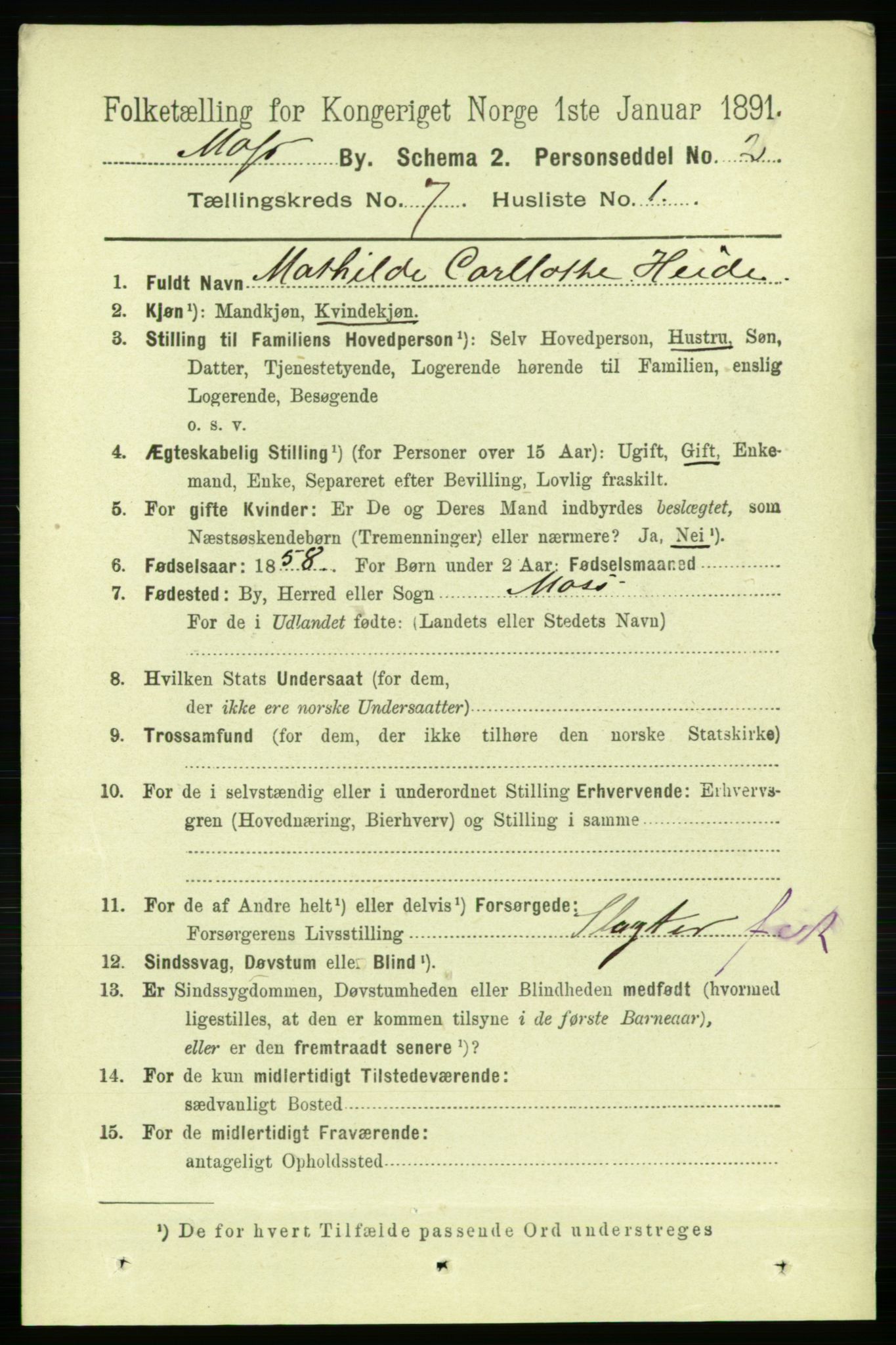 RA, 1891 census for 0104 Moss, 1891, p. 3553