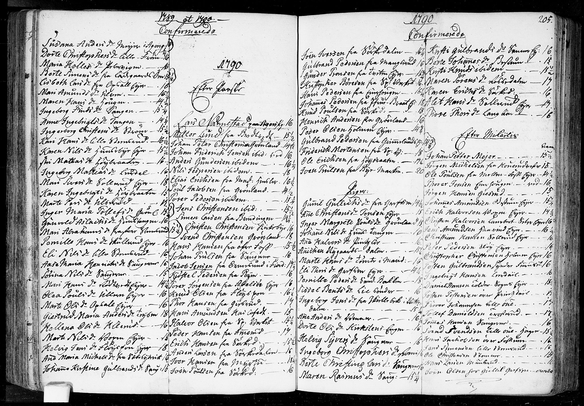Aker prestekontor kirkebøker, SAO/A-10861/F/L0010: Parish register (official) no. 10, 1786-1809, p. 205