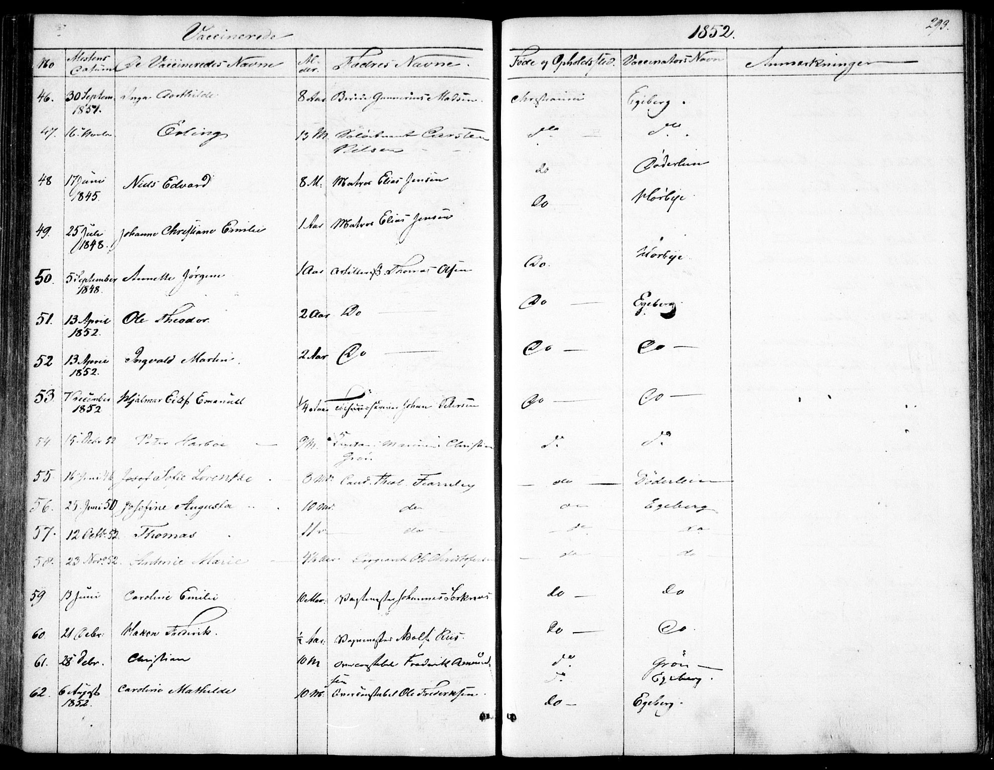 Garnisonsmenigheten Kirkebøker, AV/SAO-A-10846/F/Fa/L0009: Parish register (official) no. 9, 1842-1859, p. 293