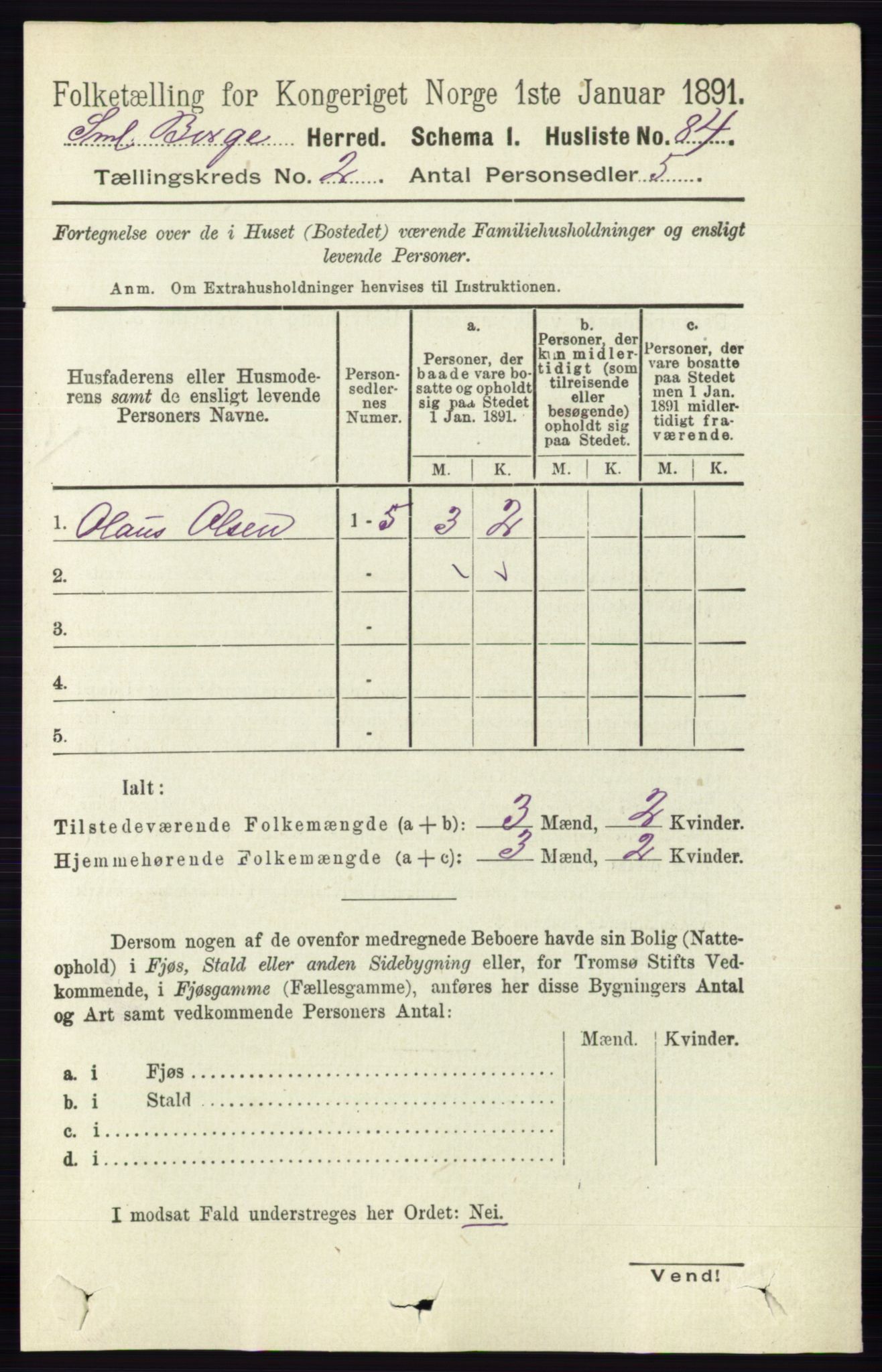 RA, 1891 census for 0113 Borge, 1891, p. 822