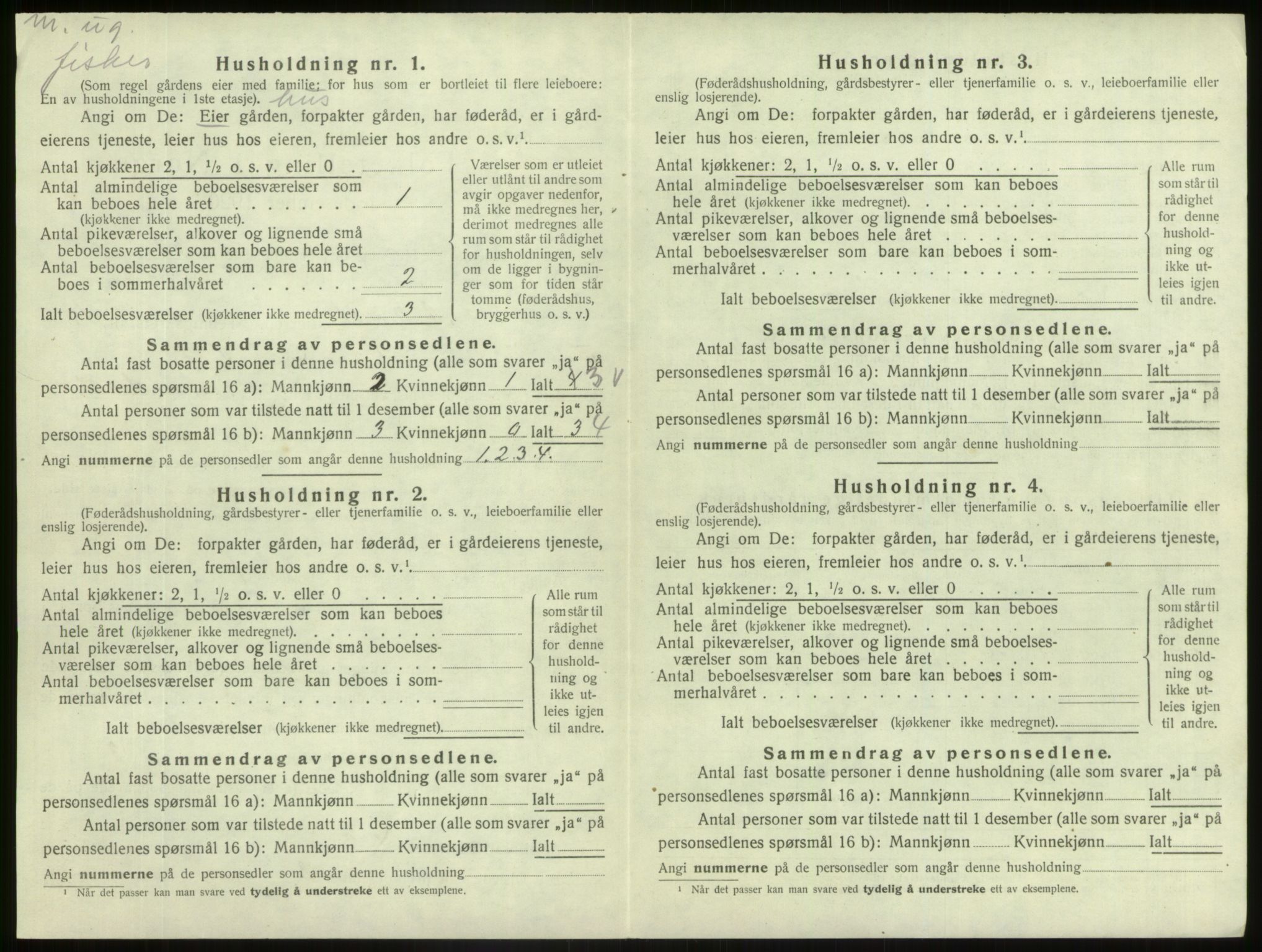 SAB, 1920 census for Askvoll, 1920, p. 831