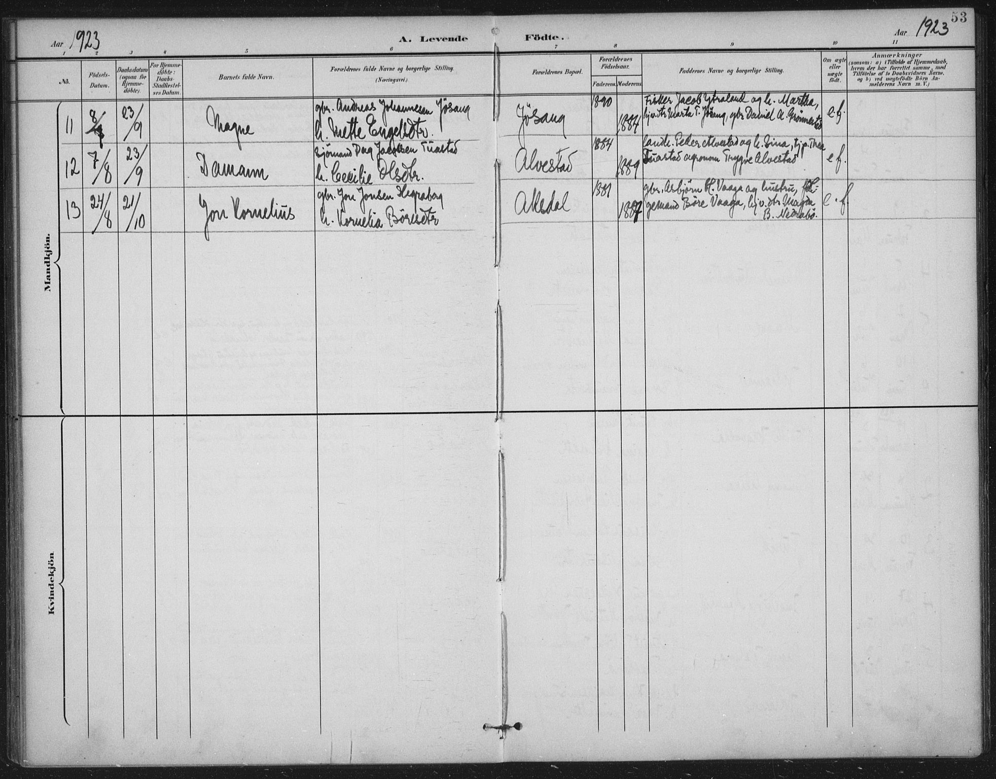 Tysvær sokneprestkontor, AV/SAST-A -101864/H/Ha/Haa/L0009: Parish register (official) no. A 9, 1898-1925, p. 53