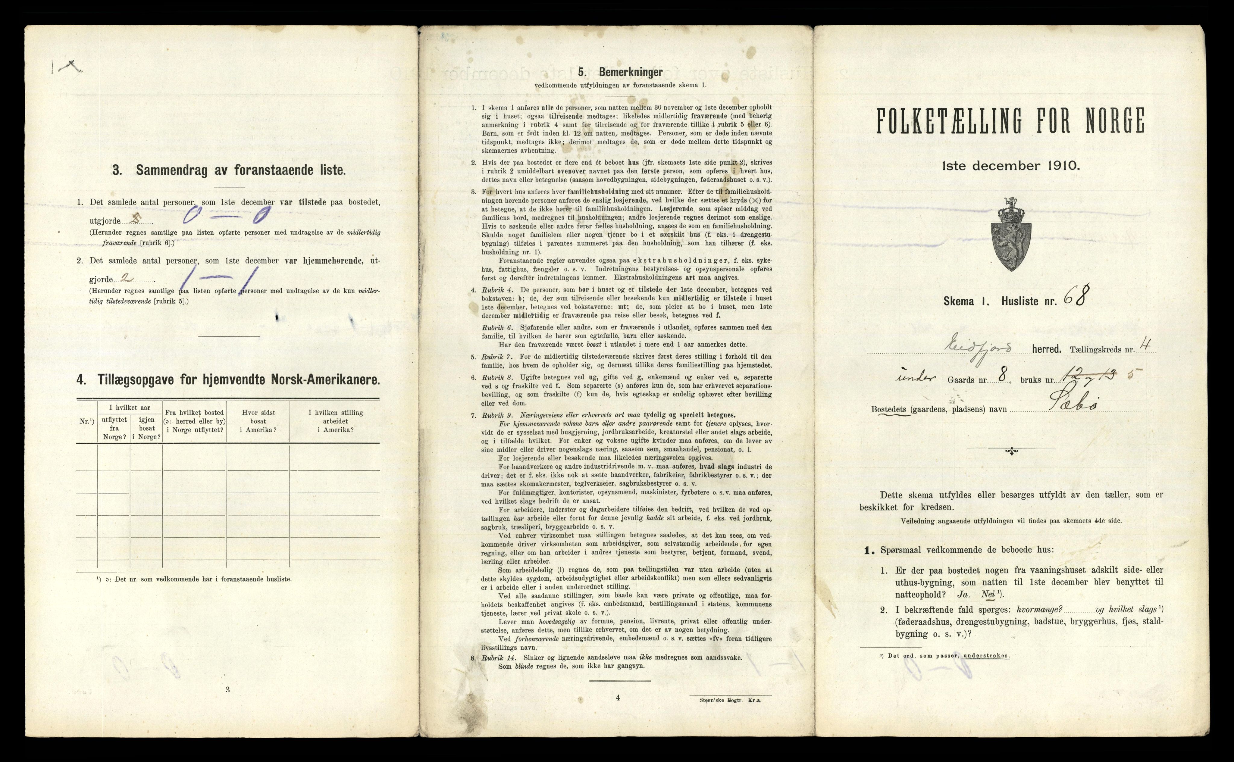 RA, 1910 census for Eidfjord, 1910, p. 423