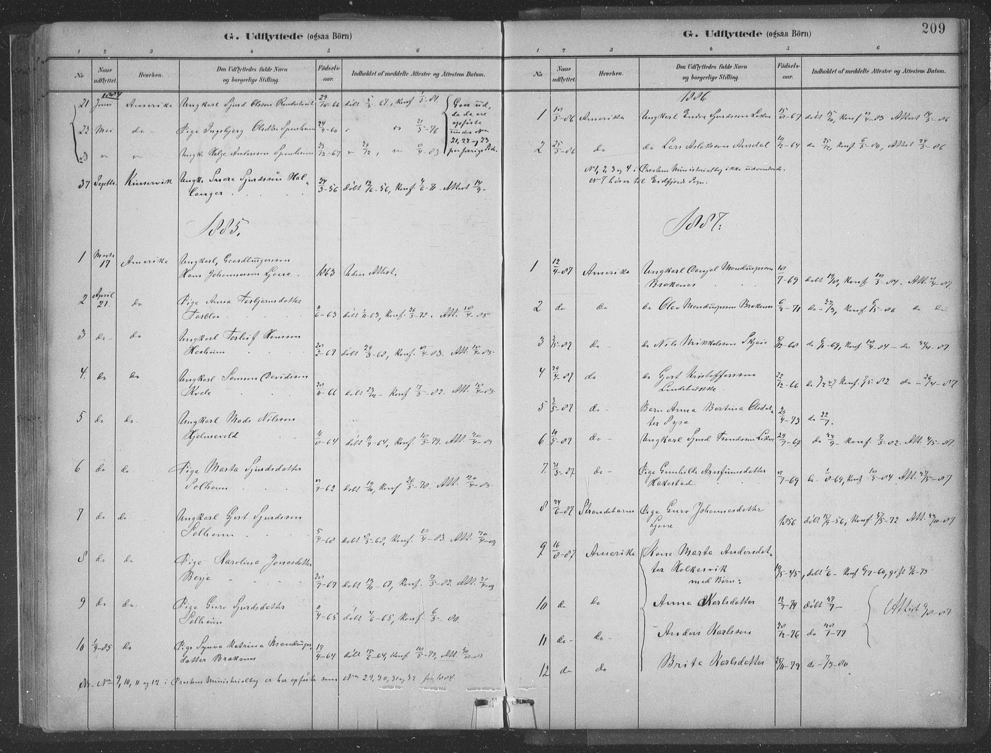 Ulvik sokneprestembete, SAB/A-78801/H/Hab: Parish register (copy) no. A 3, 1883-1908, p. 209