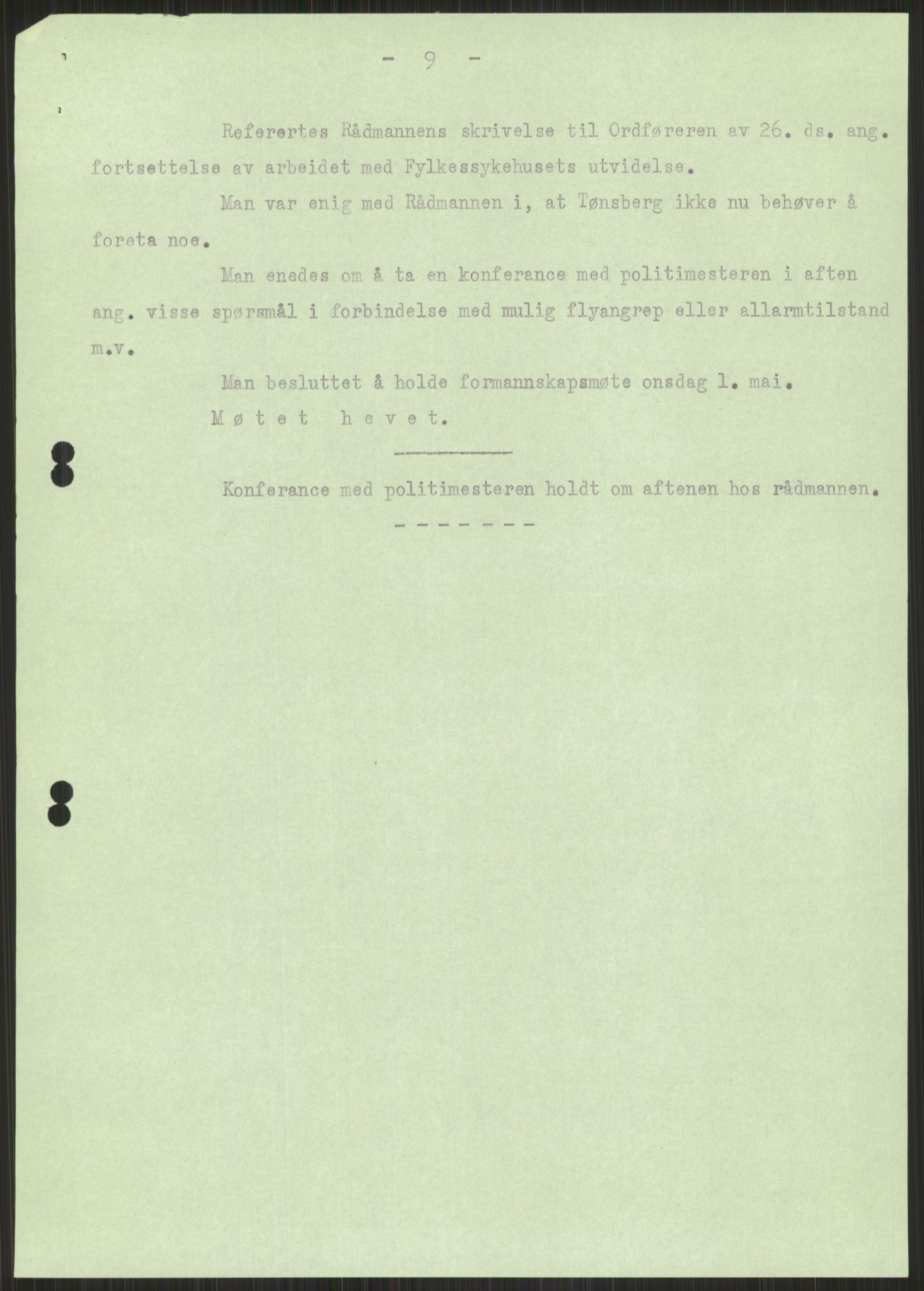 Forsvaret, Forsvarets krigshistoriske avdeling, AV/RA-RAFA-2017/Y/Ya/L0014: II-C-11-31 - Fylkesmenn.  Rapporter om krigsbegivenhetene 1940., 1940, p. 609