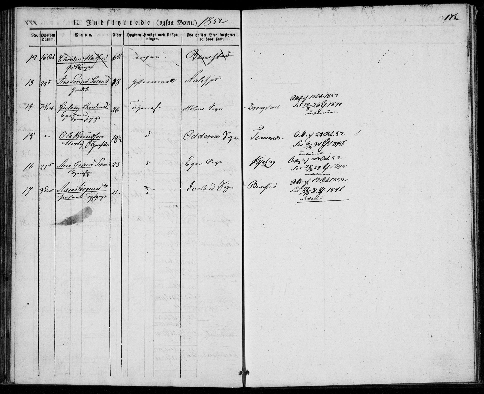 Tveit sokneprestkontor, SAK/1111-0043/F/Fa/L0003: Parish register (official) no. A 3, 1829-1852, p. 178