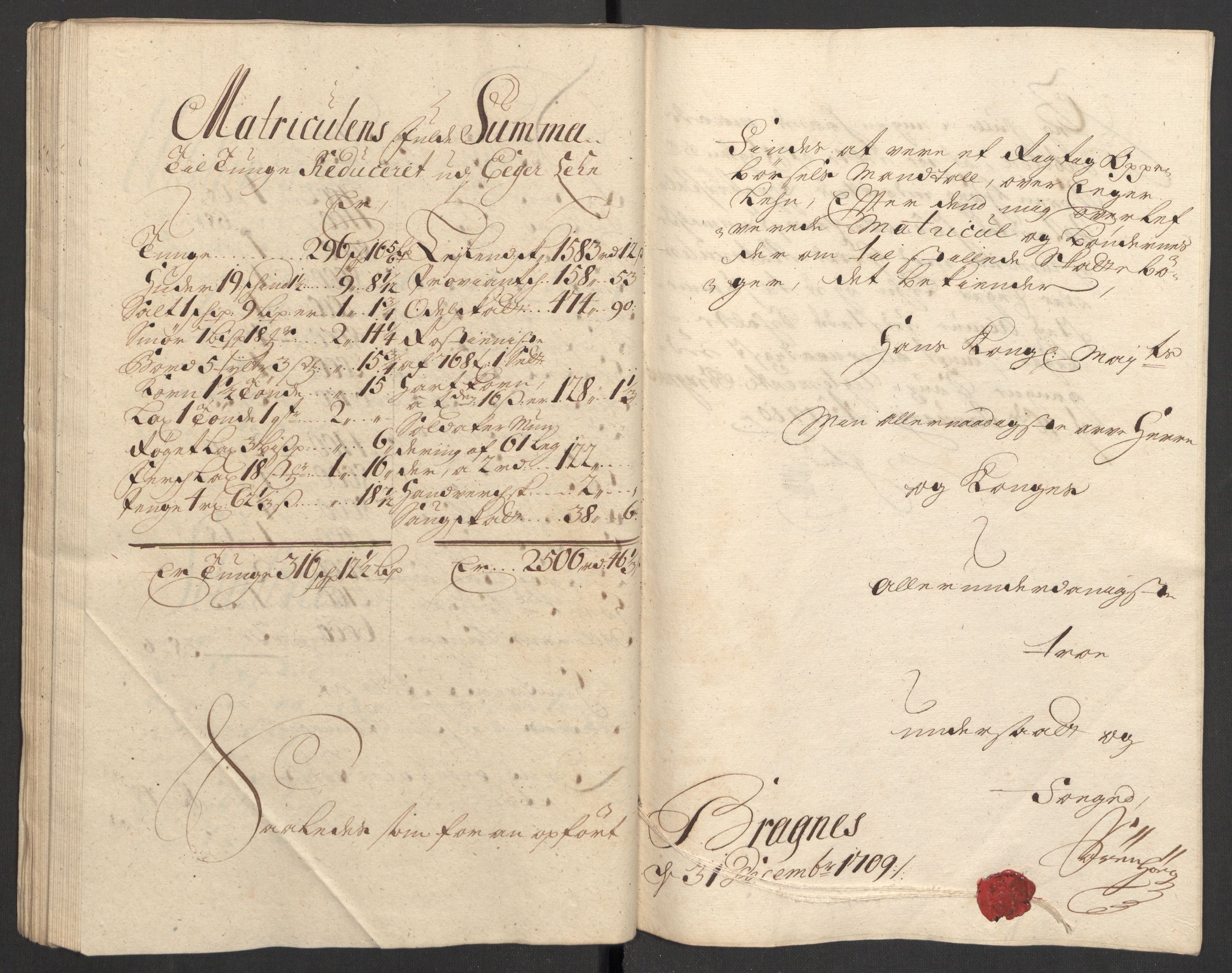 Rentekammeret inntil 1814, Reviderte regnskaper, Fogderegnskap, AV/RA-EA-4092/R31/L1703: Fogderegnskap Hurum, Røyken, Eiker, Lier og Buskerud, 1709, p. 164