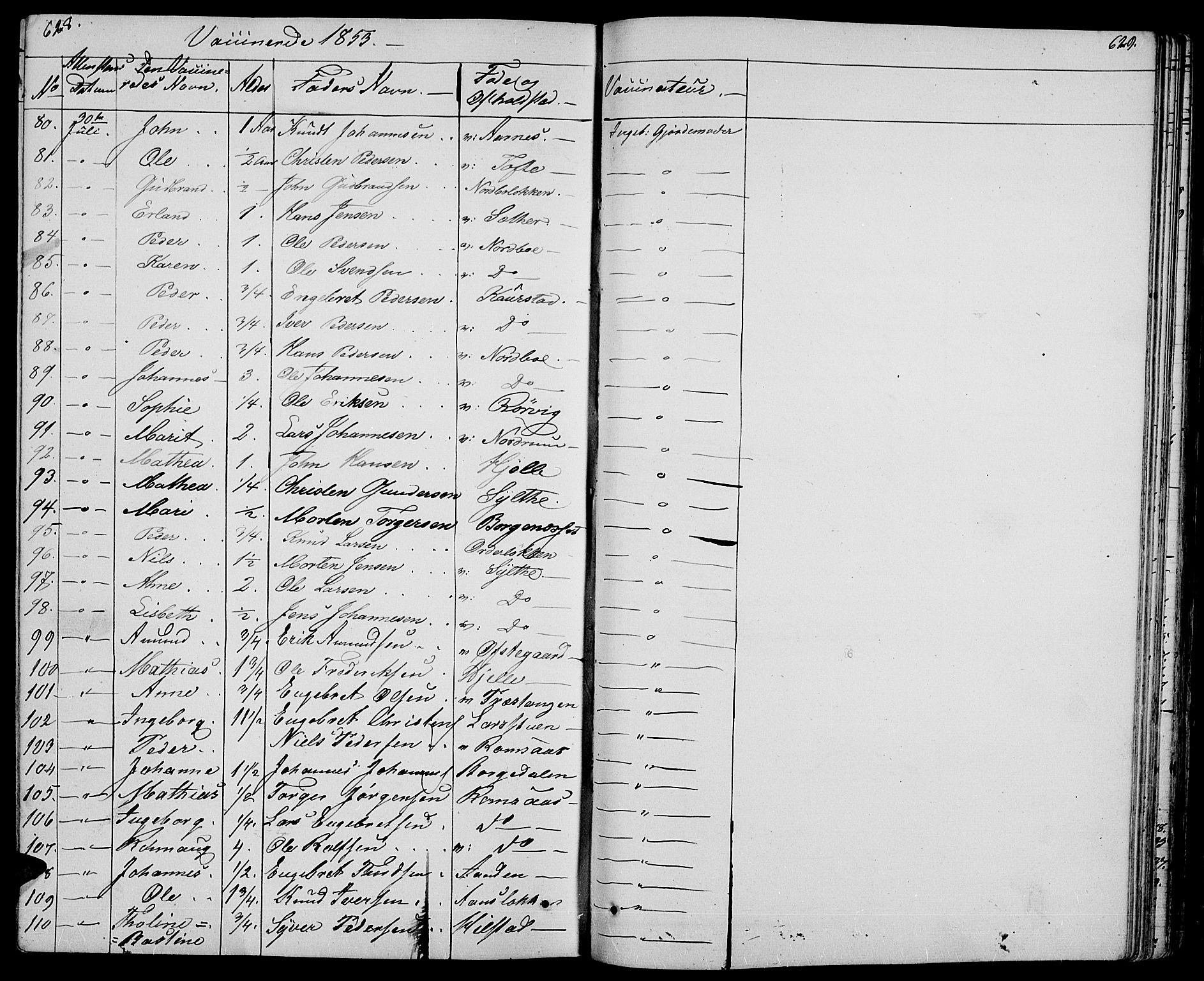 Ringebu prestekontor, AV/SAH-PREST-082/H/Ha/Hab/L0002: Parish register (copy) no. 2, 1839-1853, p. 628-629