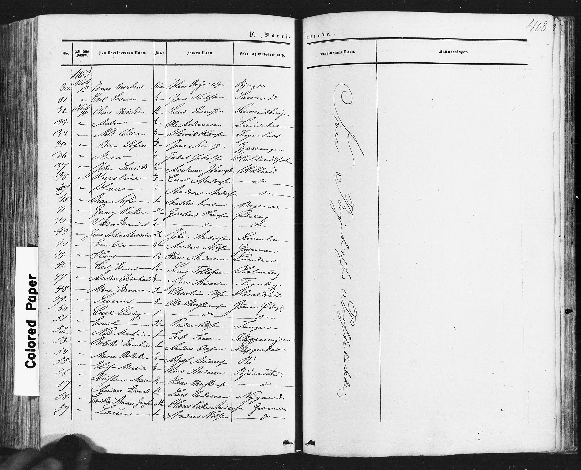 Idd prestekontor Kirkebøker, AV/SAO-A-10911/F/Fc/L0005: Parish register (official) no. III 5, 1861-1877, p. 408