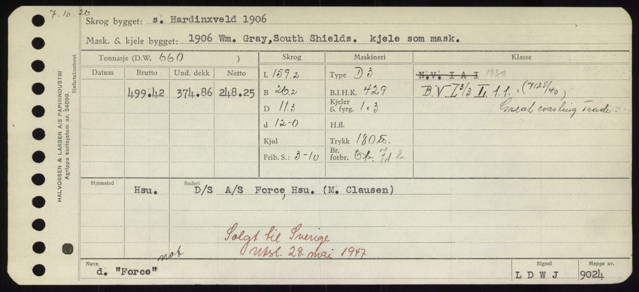 Sjøfartsdirektoratet med forløpere, Skipsmålingen, AV/RA-S-1627/H/Hd/L0011: Fartøy, Fla-Får, p. 163