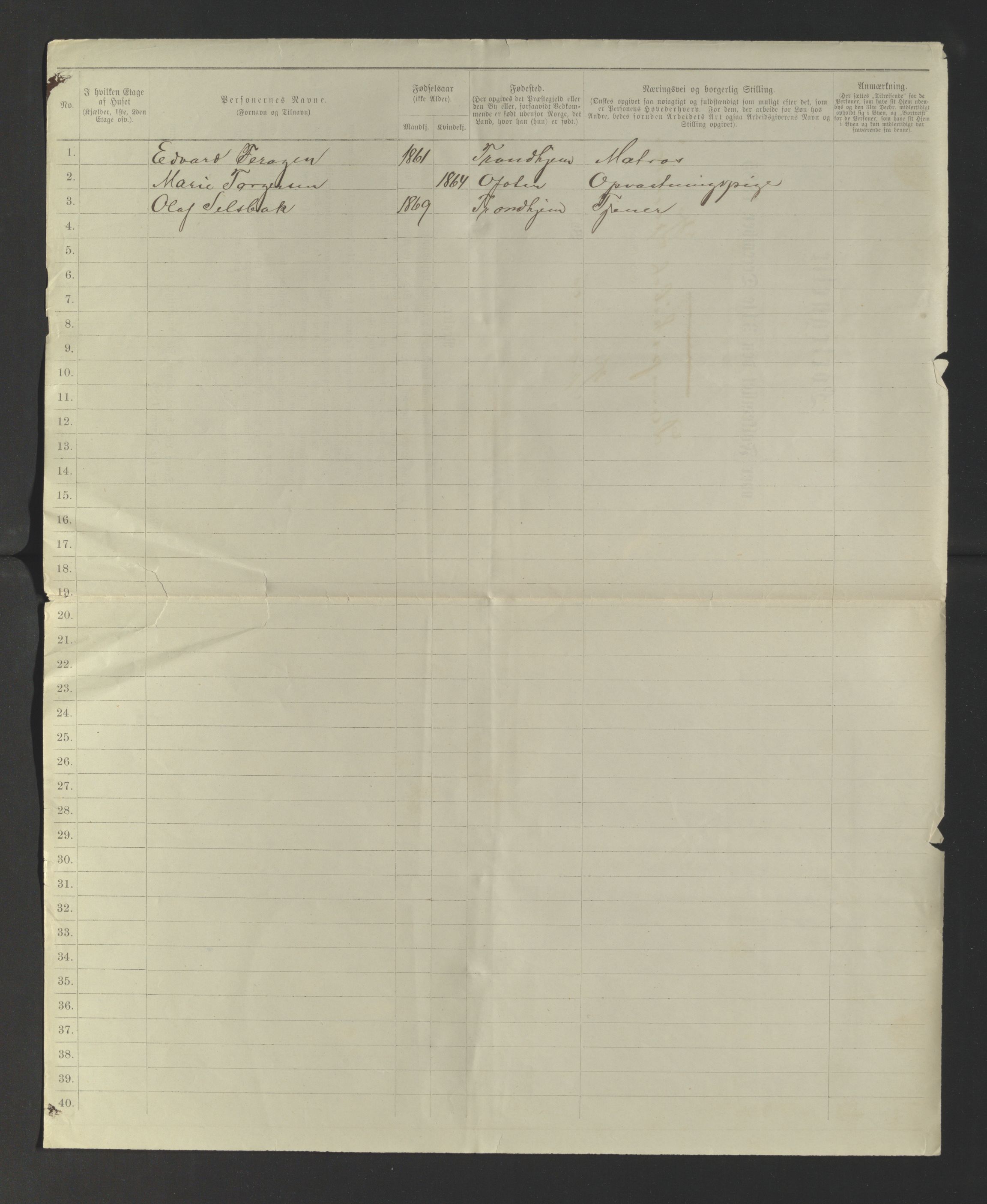 SATØ, 1885 census for 1902 Tromsø, 1885, p. uten nr.