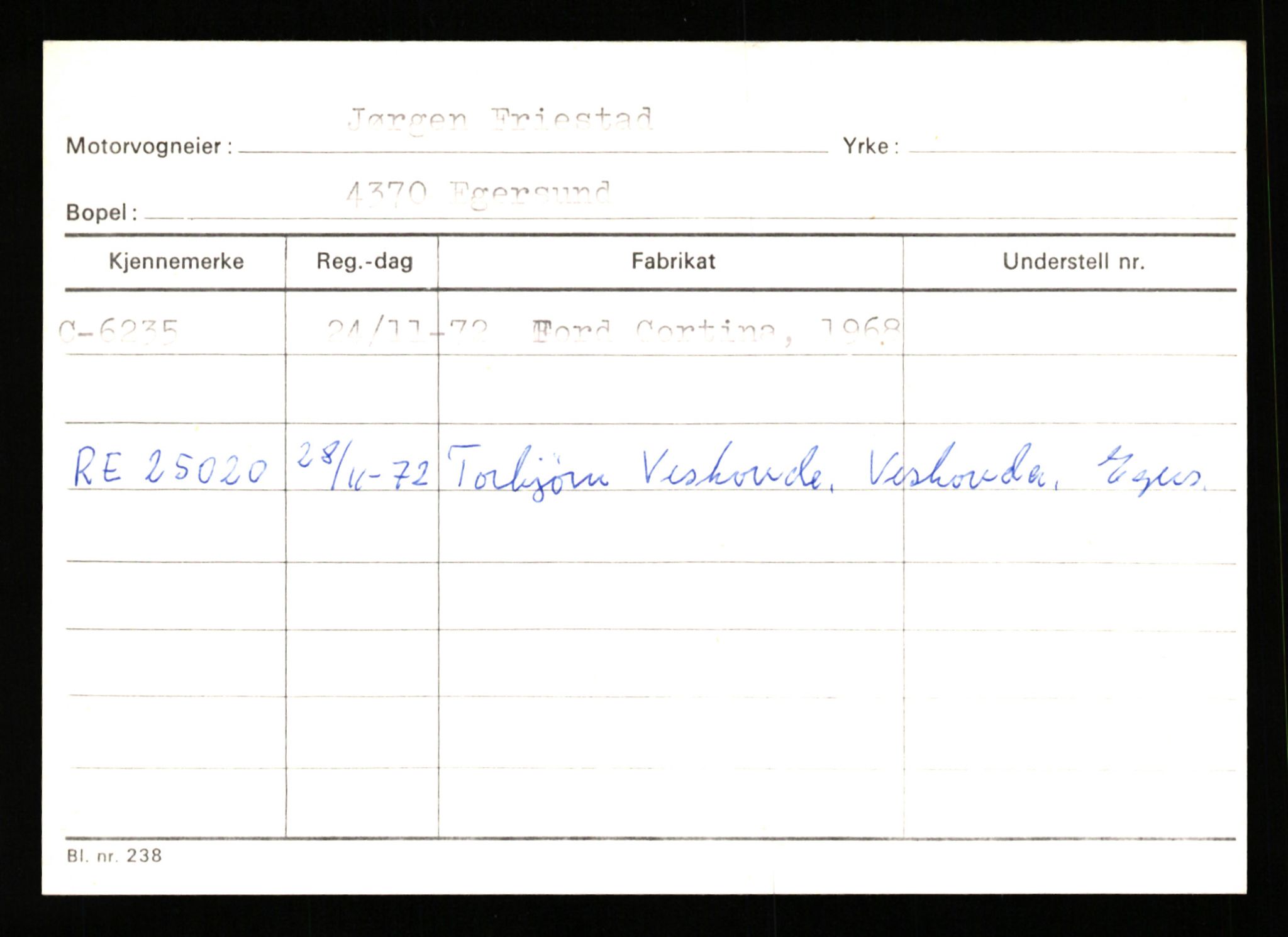 Stavanger trafikkstasjon, AV/SAST-A-101942/0/G/L0002: Registreringsnummer: 5791 - 10405, 1930-1971, p. 185