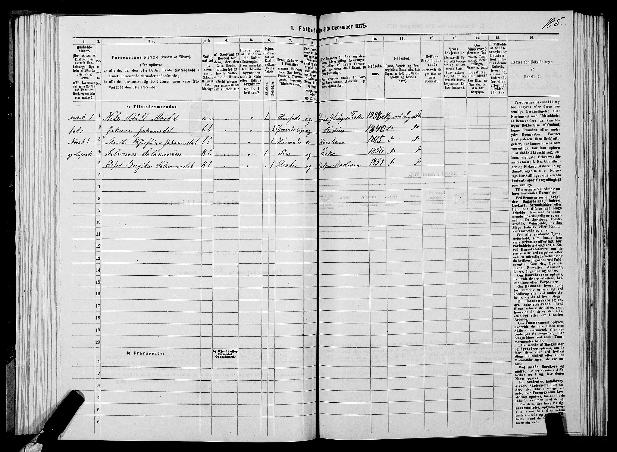 SATØ, 1875 census for 1941P Skjervøy, 1875, p. 6185
