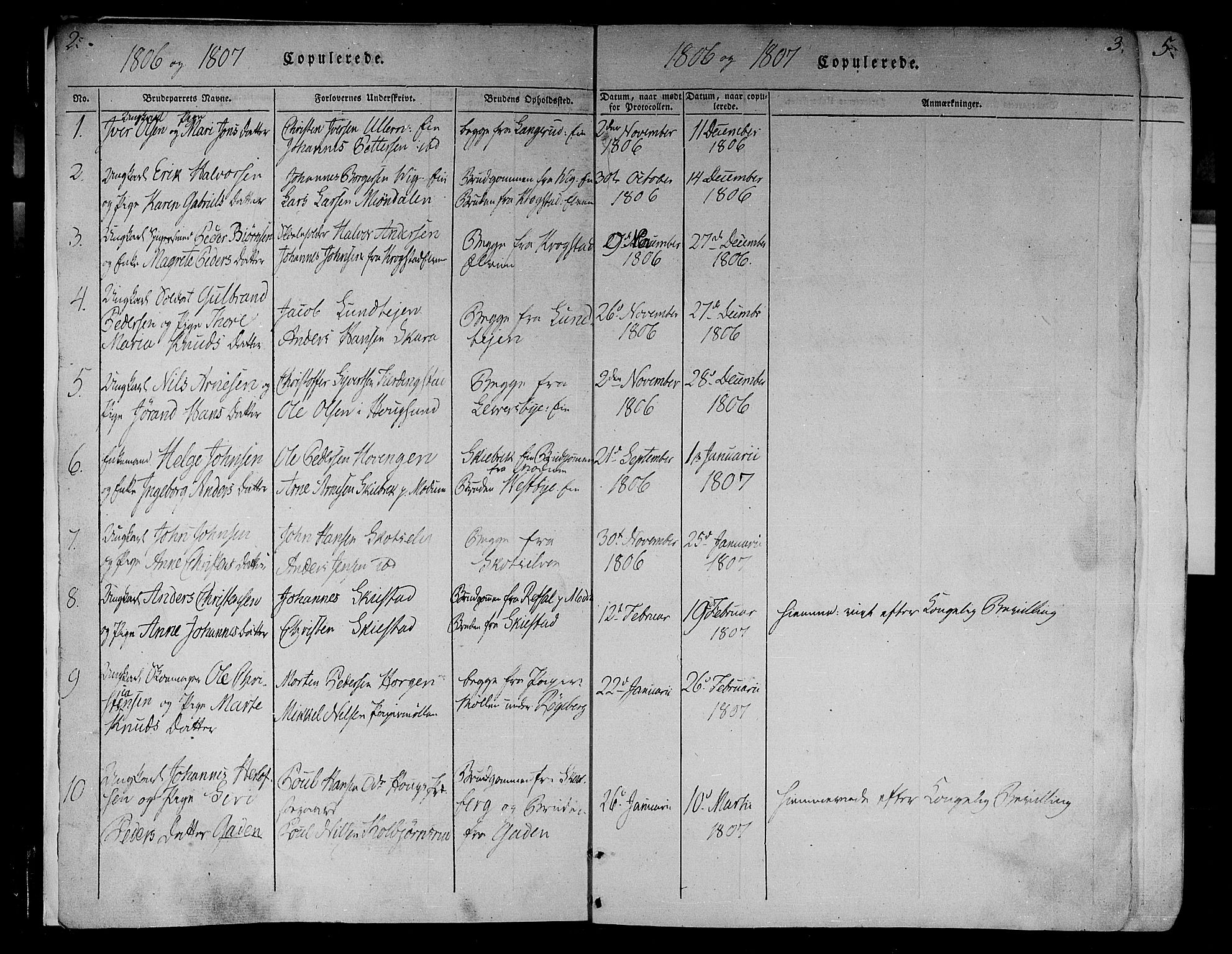 Eiker kirkebøker, SAKO/A-4/F/Fa/L0010: Parish register (official) no. I 10, 1806-1815, p. 2-3