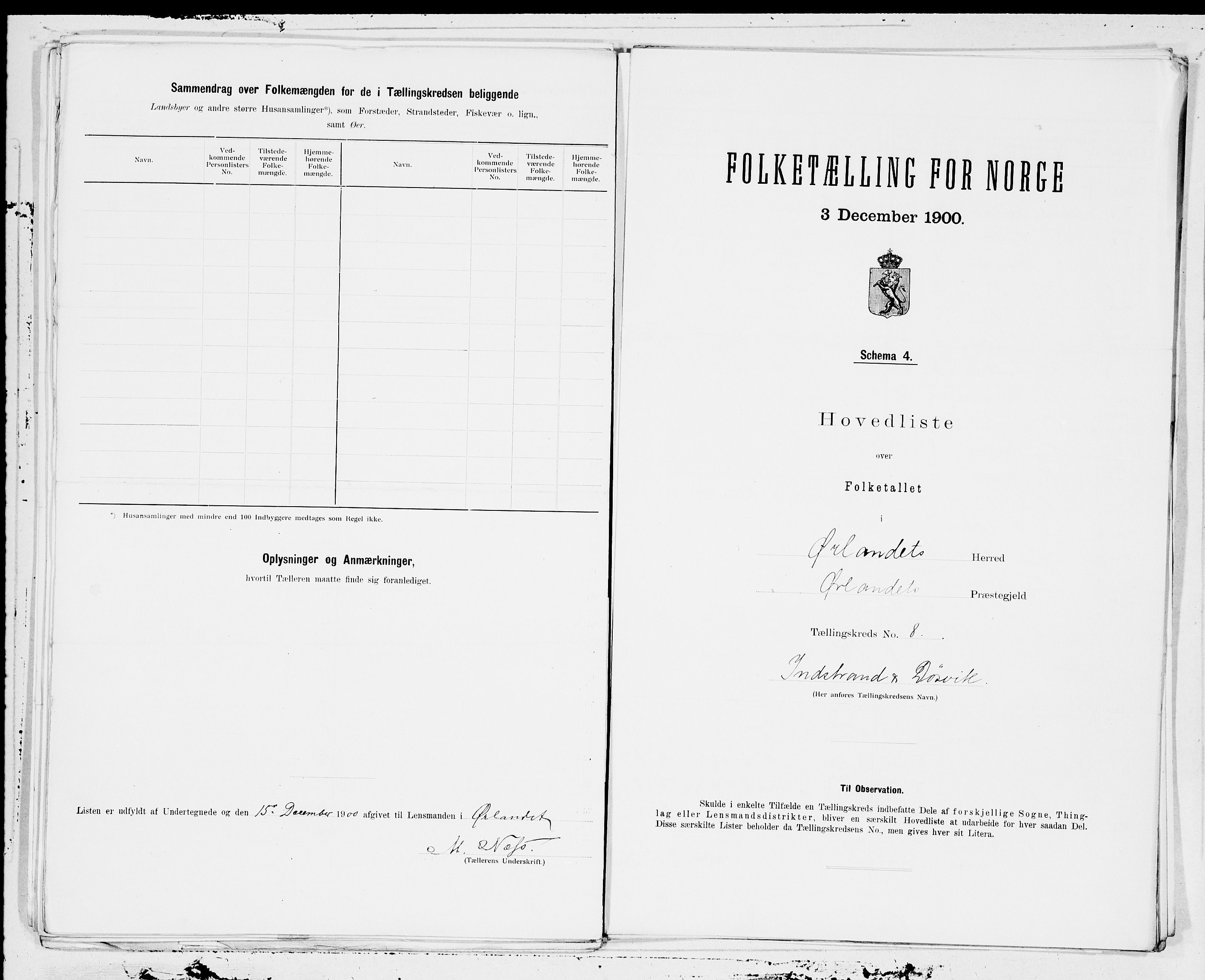 SAT, 1900 census for Ørland, 1900, p. 18