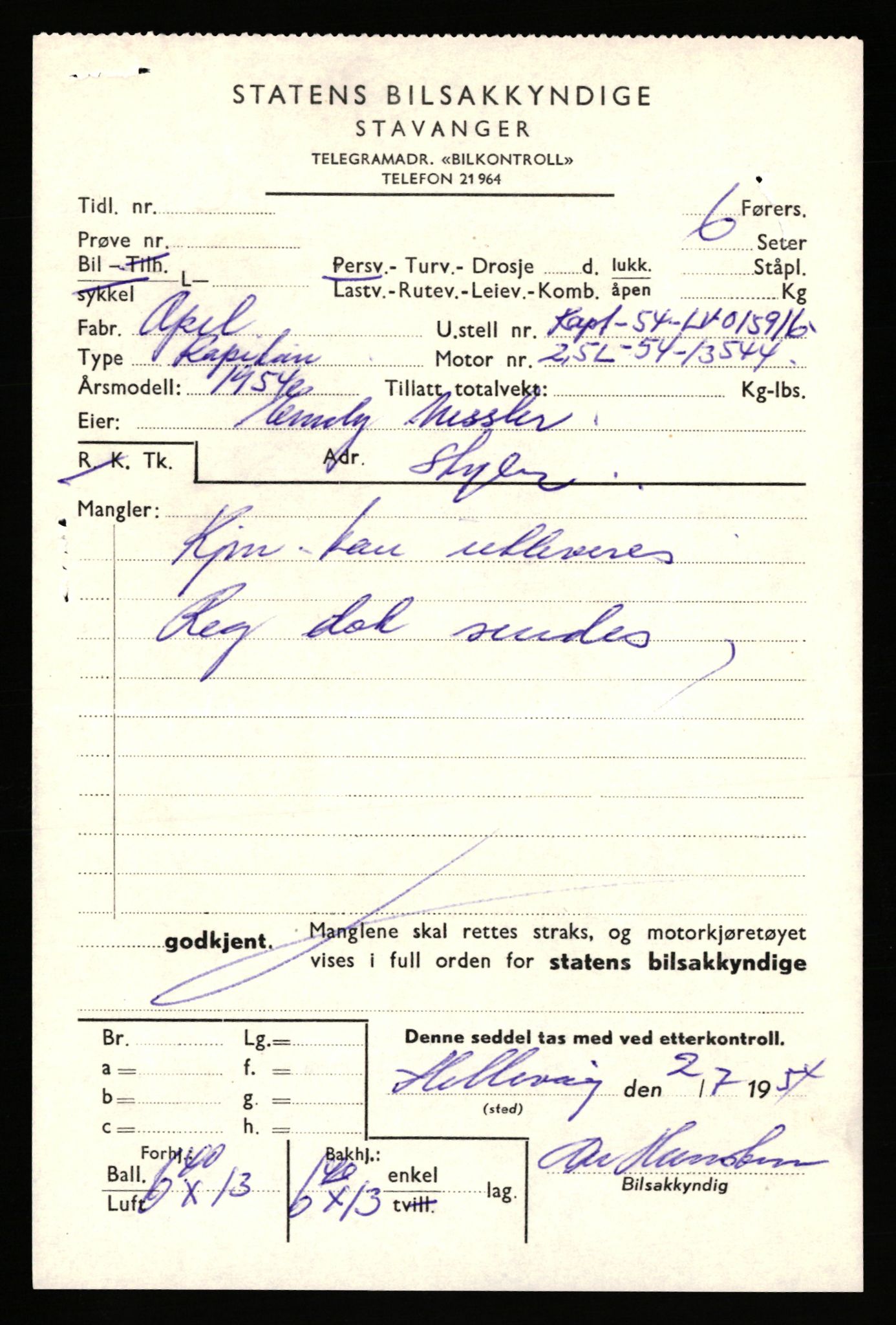 Stavanger trafikkstasjon, AV/SAST-A-101942/0/F/L0008: L-2550 - L-2999, 1930-1971, p. 1021