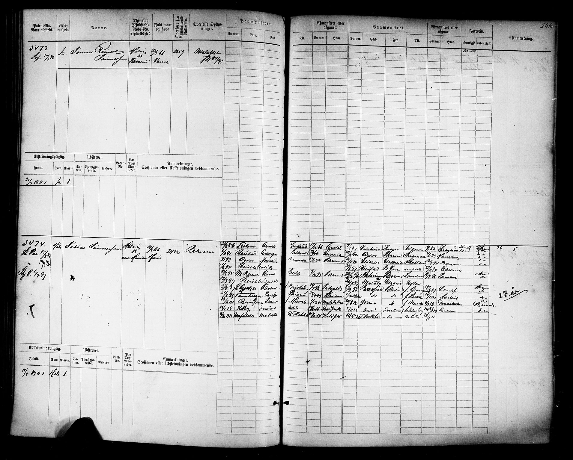 Farsund mønstringskrets, AV/SAK-2031-0017/F/Fb/L0019: Hovedrulle nr 3067-3832, Z-11, 1882-1922, p. 210