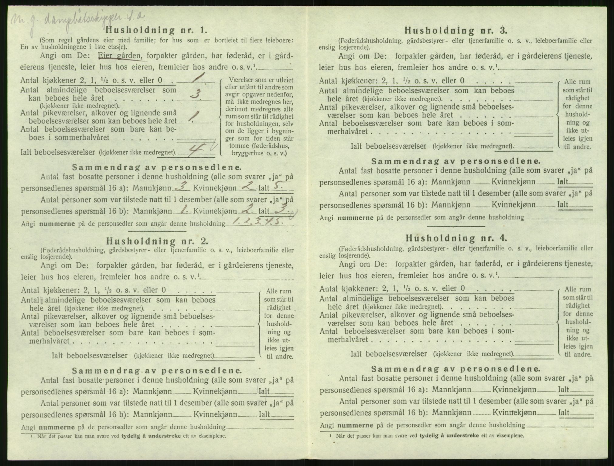 SAT, 1920 census for Hareid, 1920, p. 426