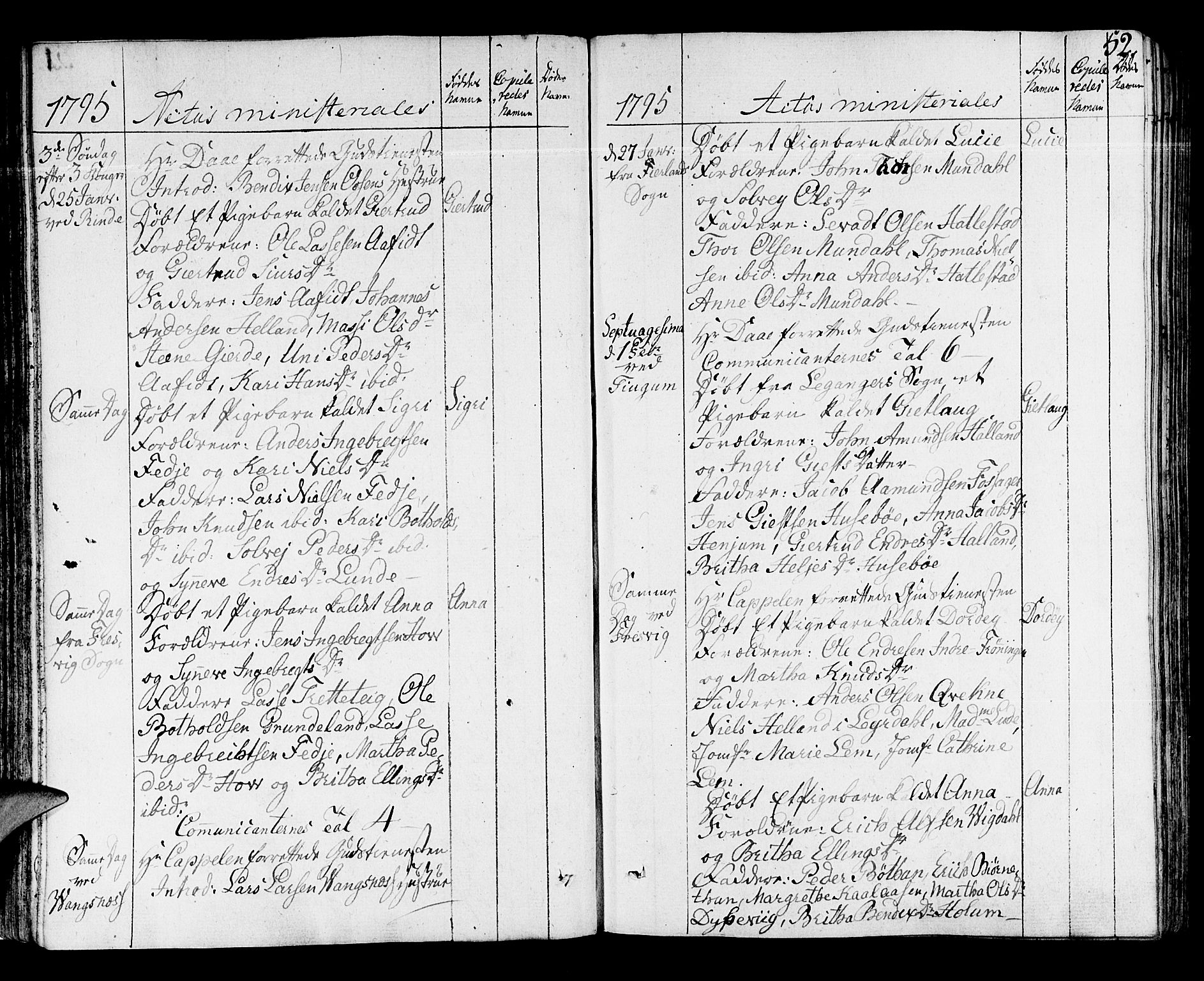 Leikanger sokneprestembete, AV/SAB-A-81001/H/Haa/Haaa/L0005: Parish register (official) no. A 5, 1792-1809, p. 52