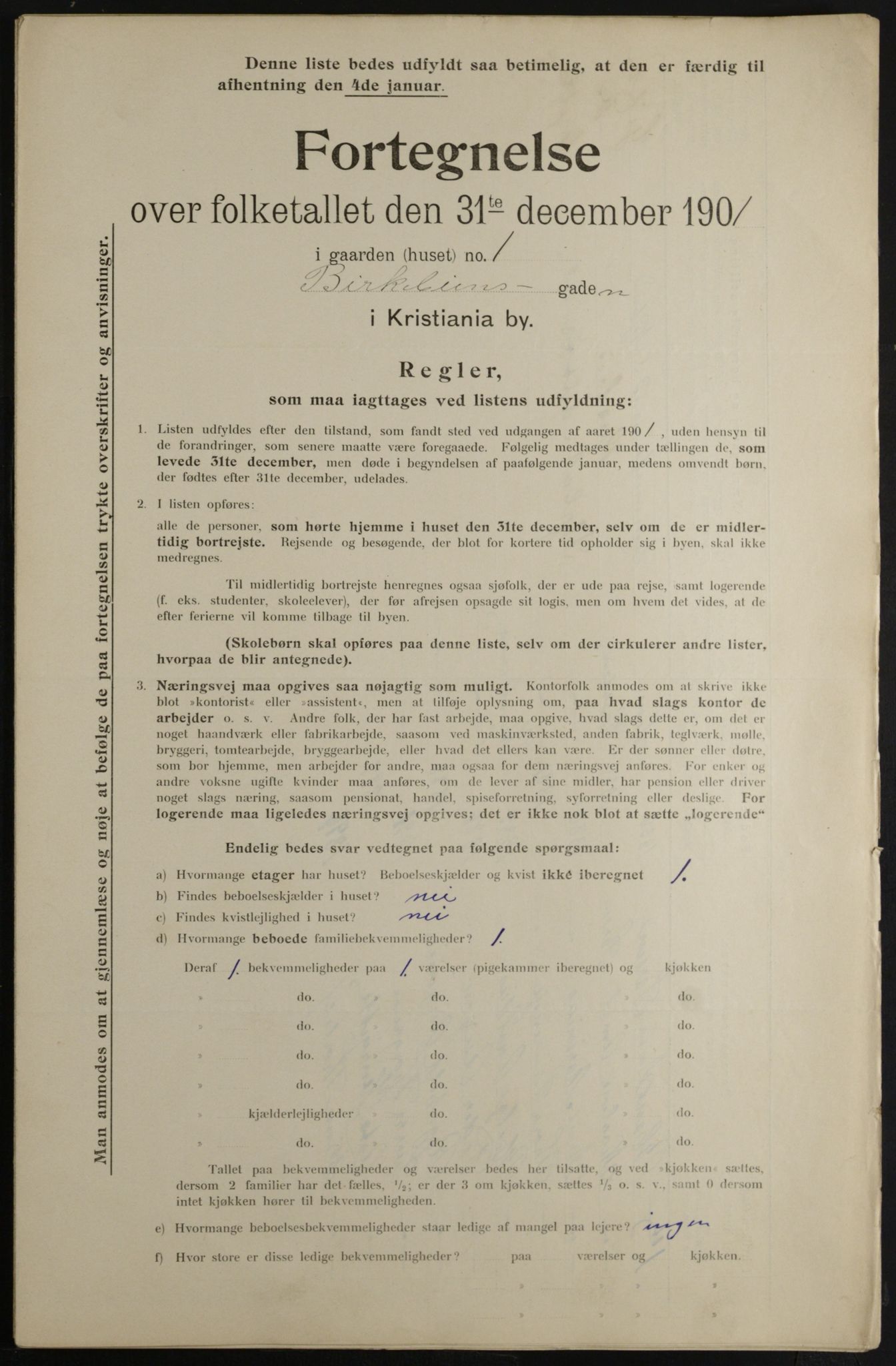OBA, Municipal Census 1901 for Kristiania, 1901, p. 833