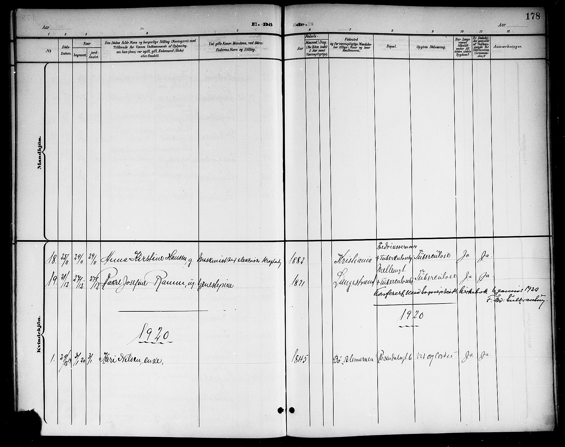 Larvik kirkebøker, SAKO/A-352/G/Gb/L0004: Parish register (copy) no. II 4, 1899-1919, p. 178