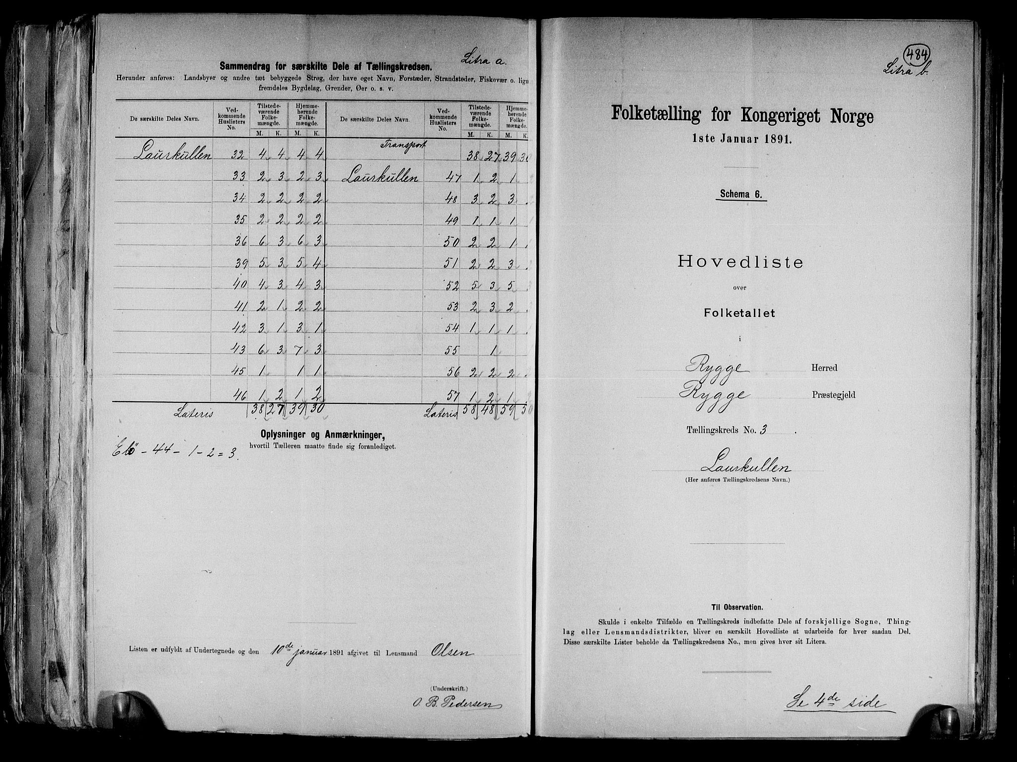 RA, 1891 census for 0136 Rygge, 1891, p. 12