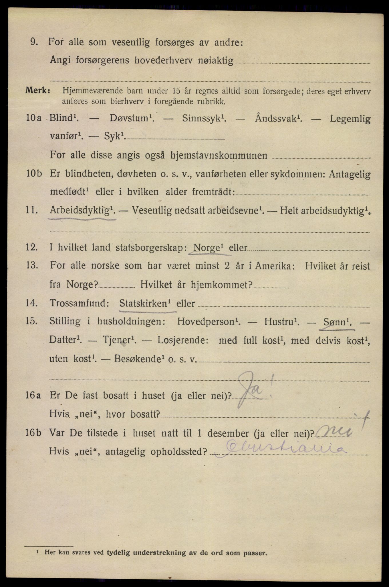 SAKO, 1920 census for Kragerø, 1920, p. 12998