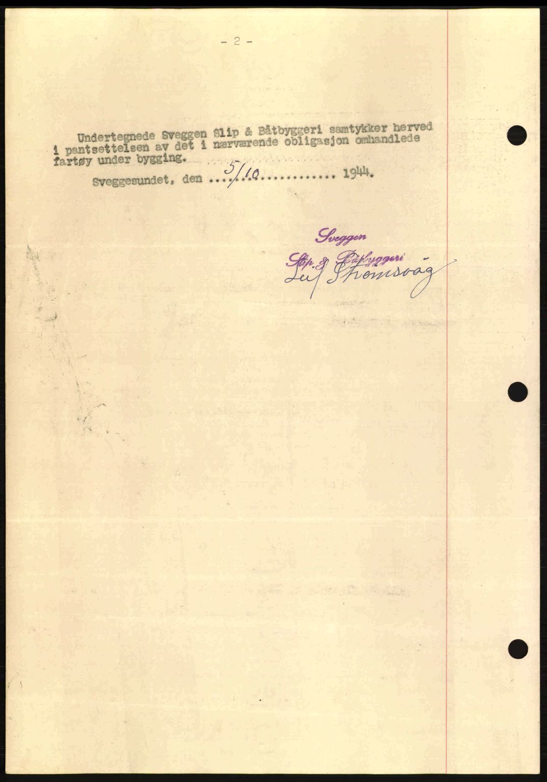 Nordmøre sorenskriveri, AV/SAT-A-4132/1/2/2Ca: Mortgage book no. B92, 1944-1945, Diary no: : 1837/1944