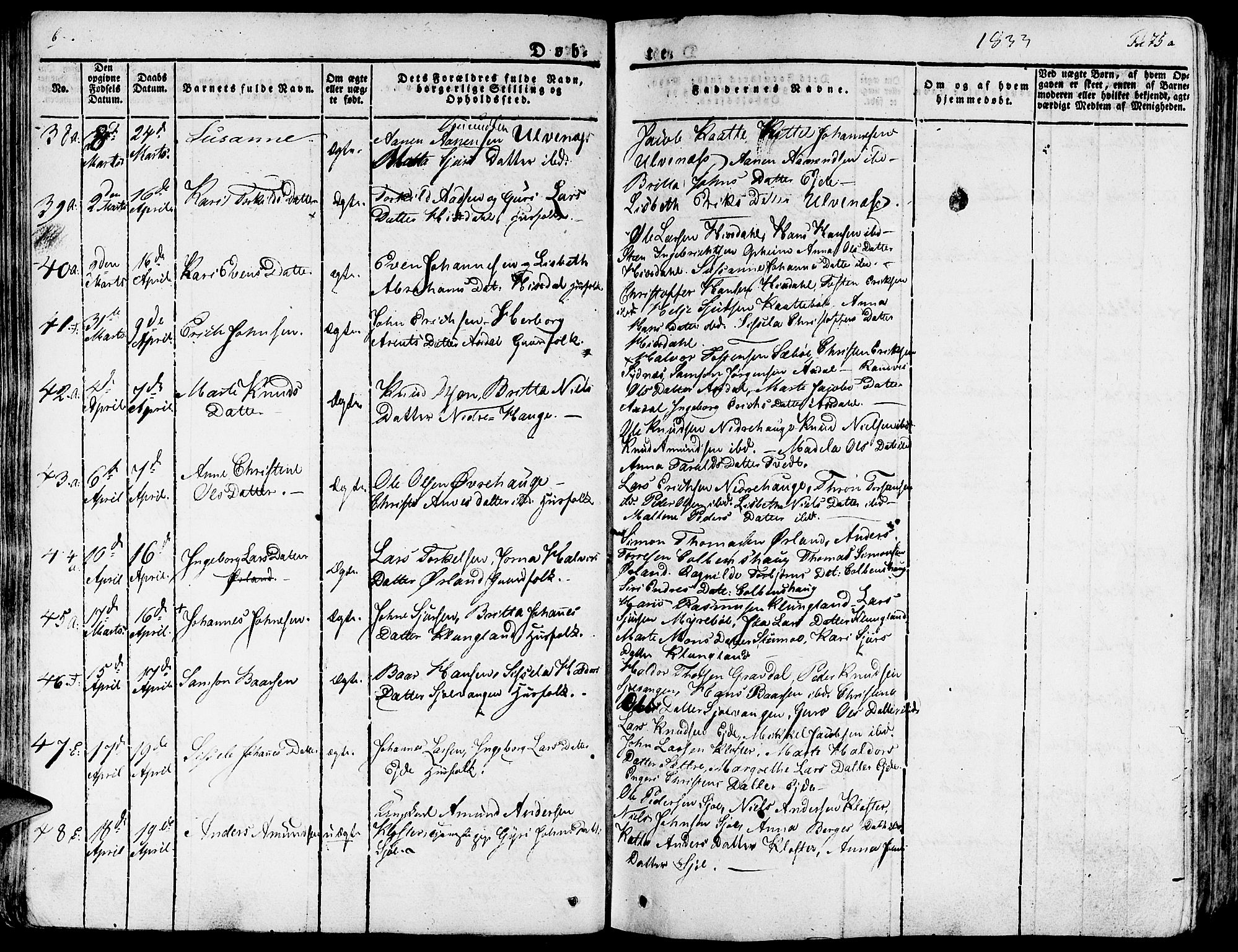 Fjelberg sokneprestembete, AV/SAB-A-75201/H/Haa: Parish register (official) no. A 5, 1822-1834, p. 75