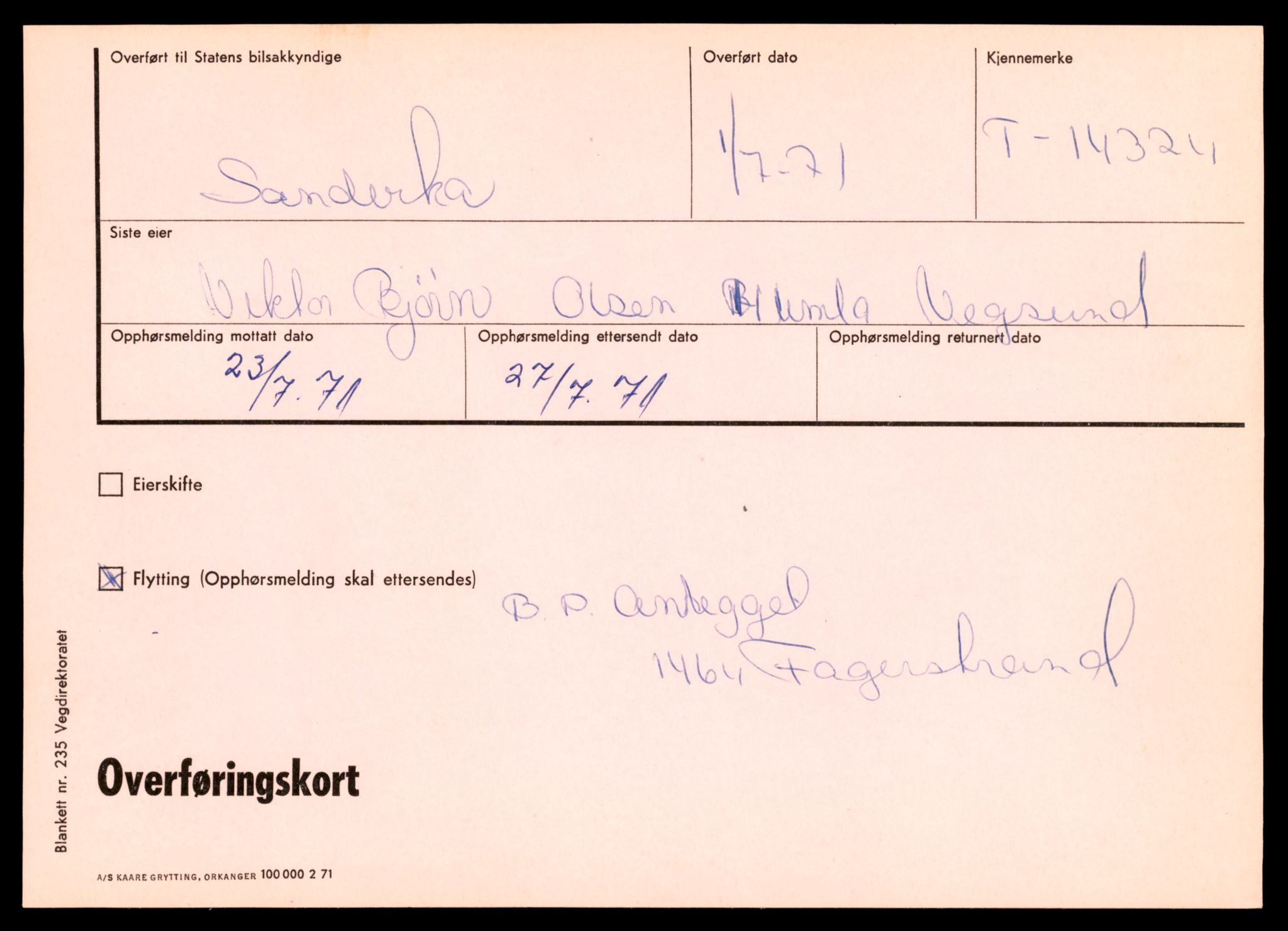 Møre og Romsdal vegkontor - Ålesund trafikkstasjon, AV/SAT-A-4099/F/Fe/L0045: Registreringskort for kjøretøy T 14320 - T 14444, 1927-1998, p. 119