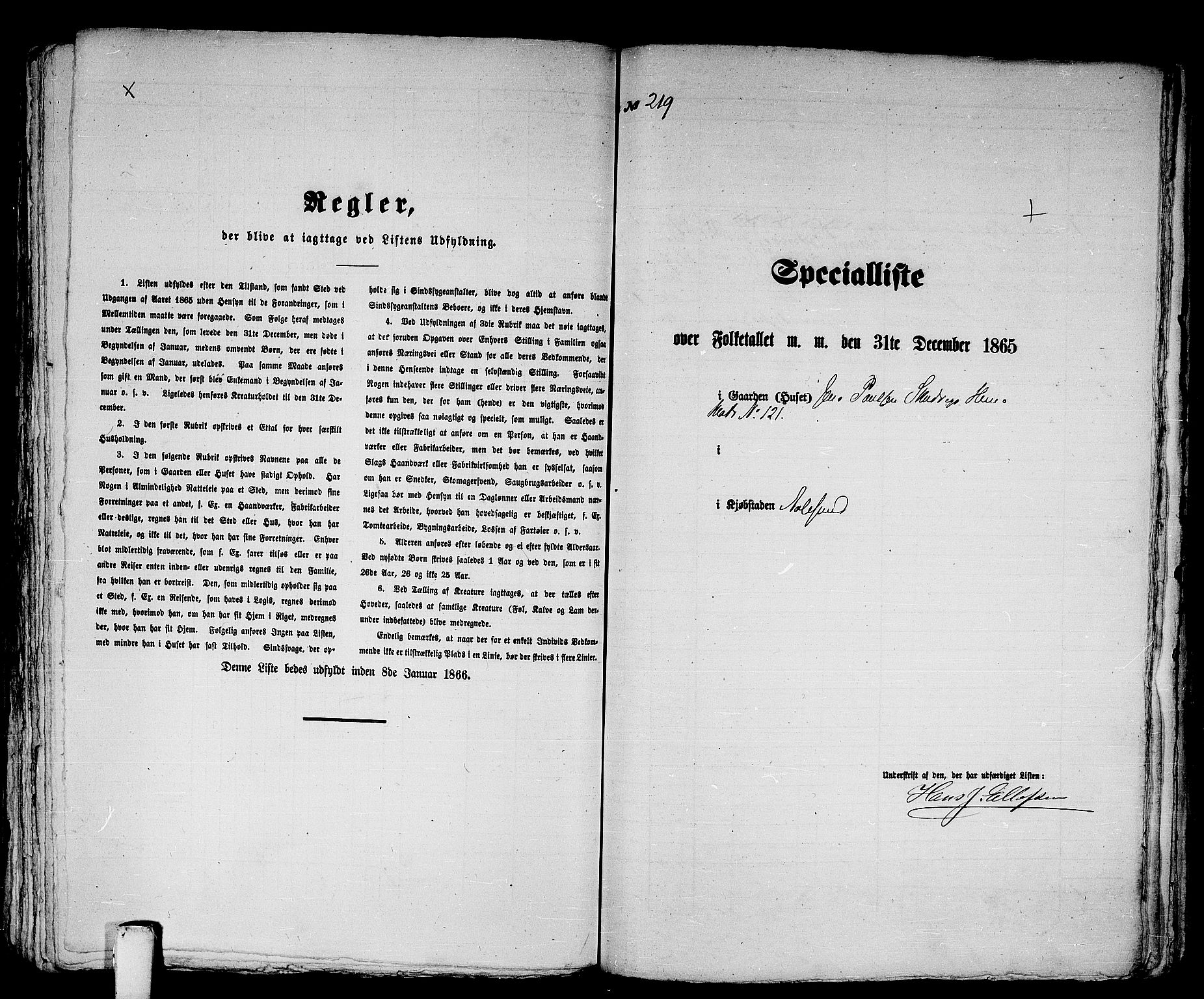 RA, 1865 census for Ålesund, 1865, p. 459