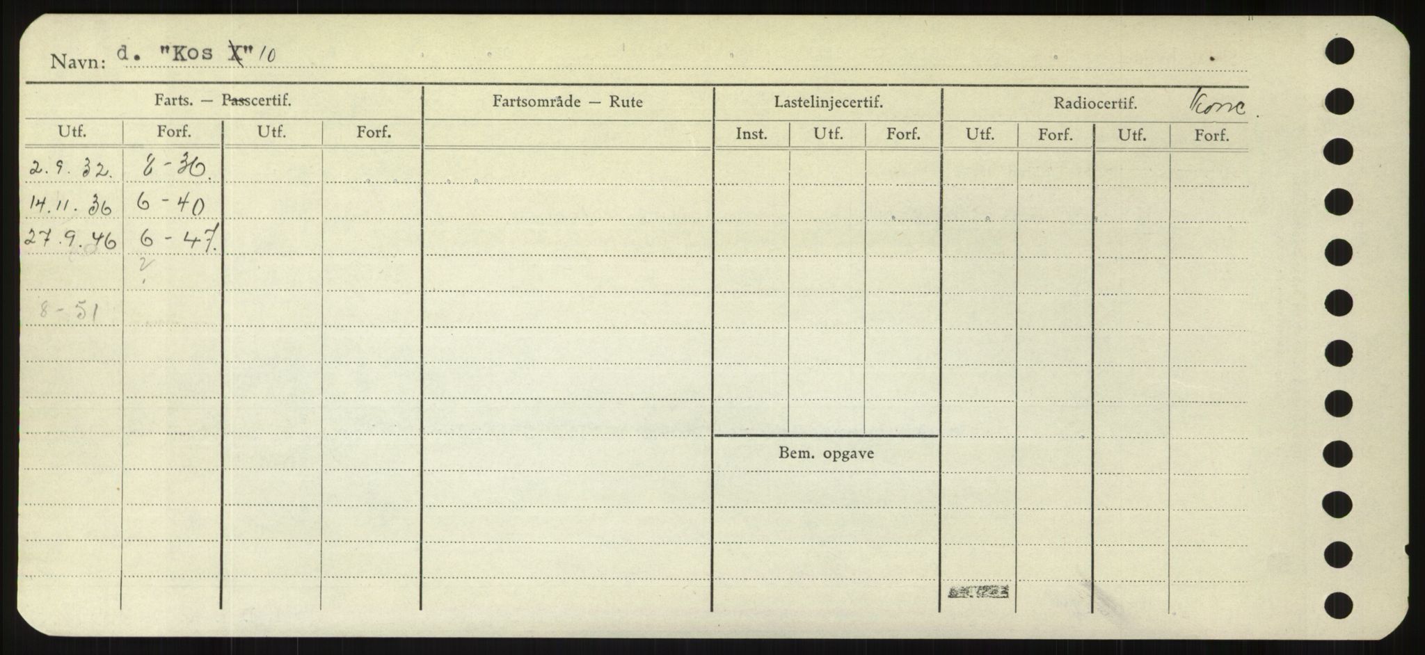 Sjøfartsdirektoratet med forløpere, Skipsmålingen, AV/RA-S-1627/H/Hd/L0021: Fartøy, Kor-Kår, p. 40