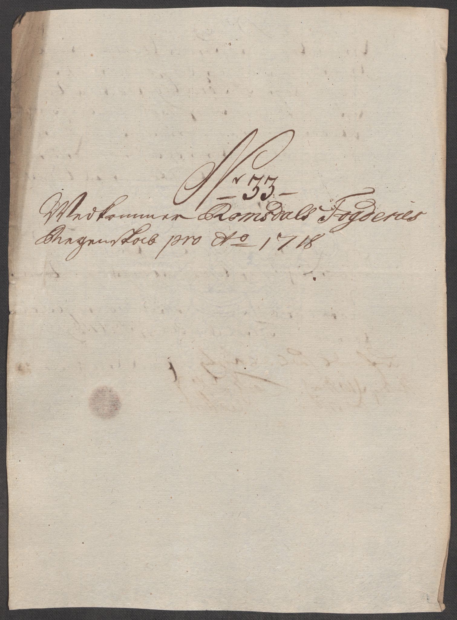 Rentekammeret inntil 1814, Reviderte regnskaper, Fogderegnskap, AV/RA-EA-4092/R55/L3665: Fogderegnskap Romsdal, 1718, p. 201