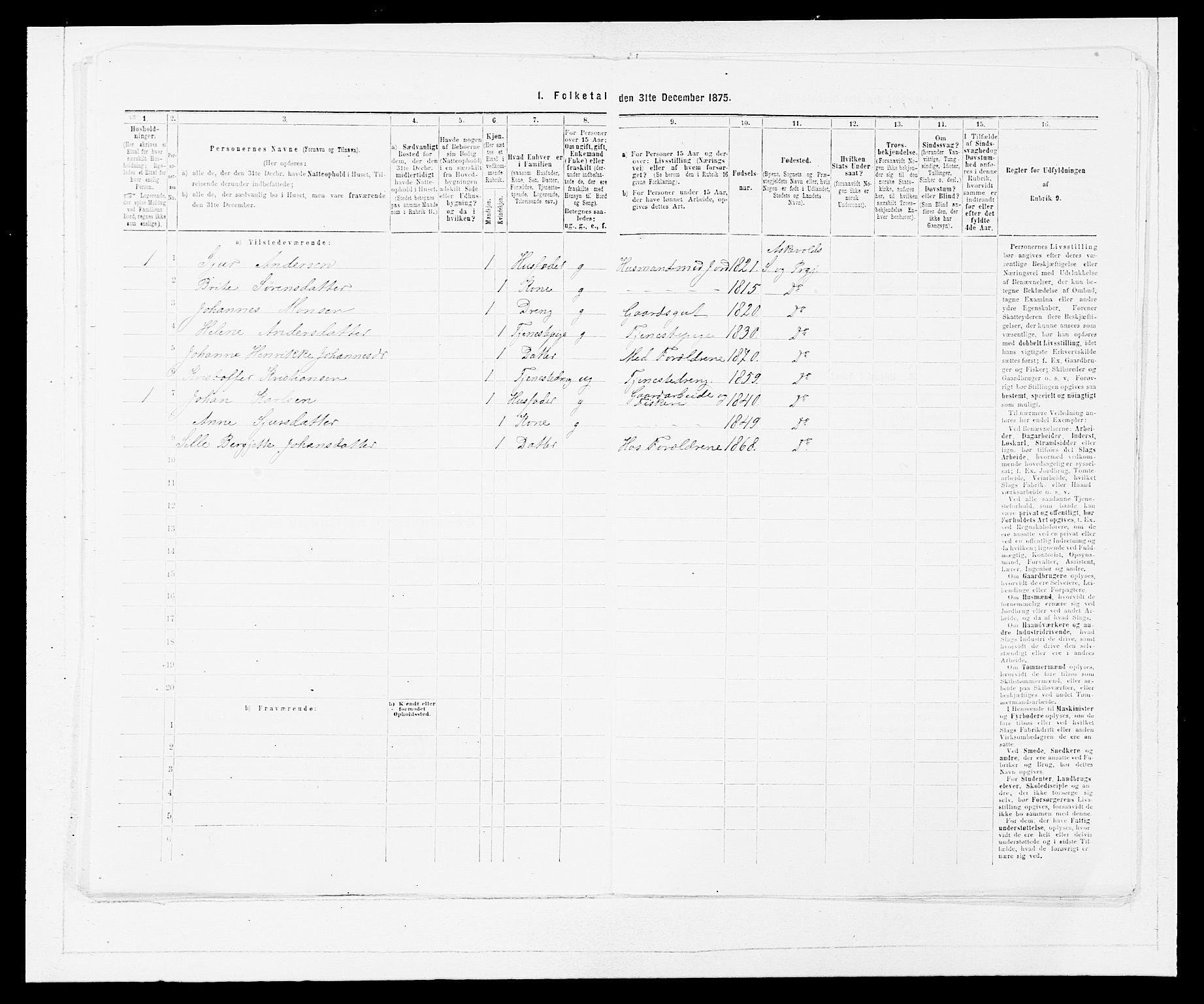 SAB, 1875 census for 1428P Askvoll, 1875, p. 445